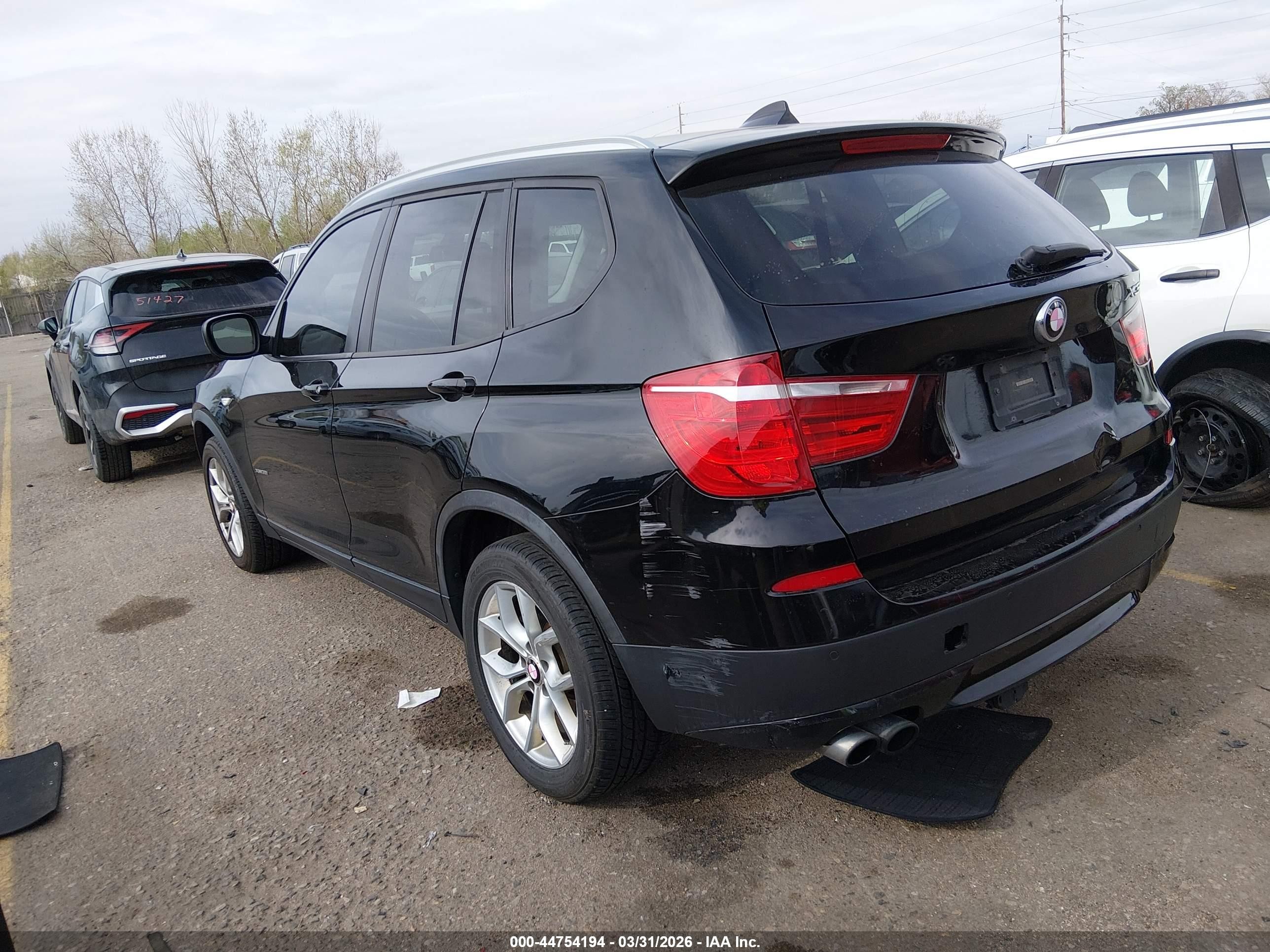 2011 Bmw X3 Xdrive35i Black vin: 5UXWX7C54BL730757