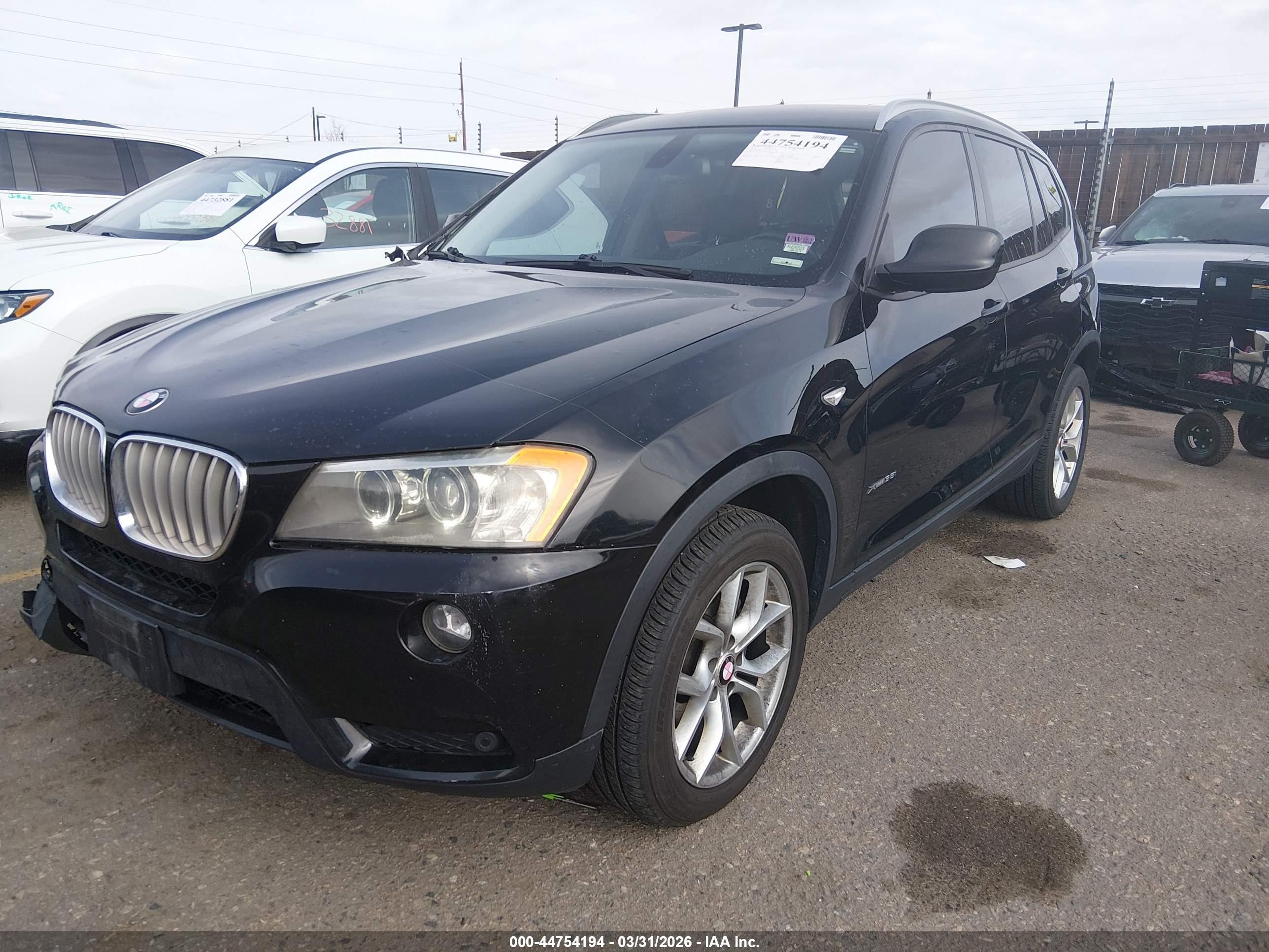 2011 Bmw X3 Xdrive35i Black vin: 5UXWX7C54BL730757