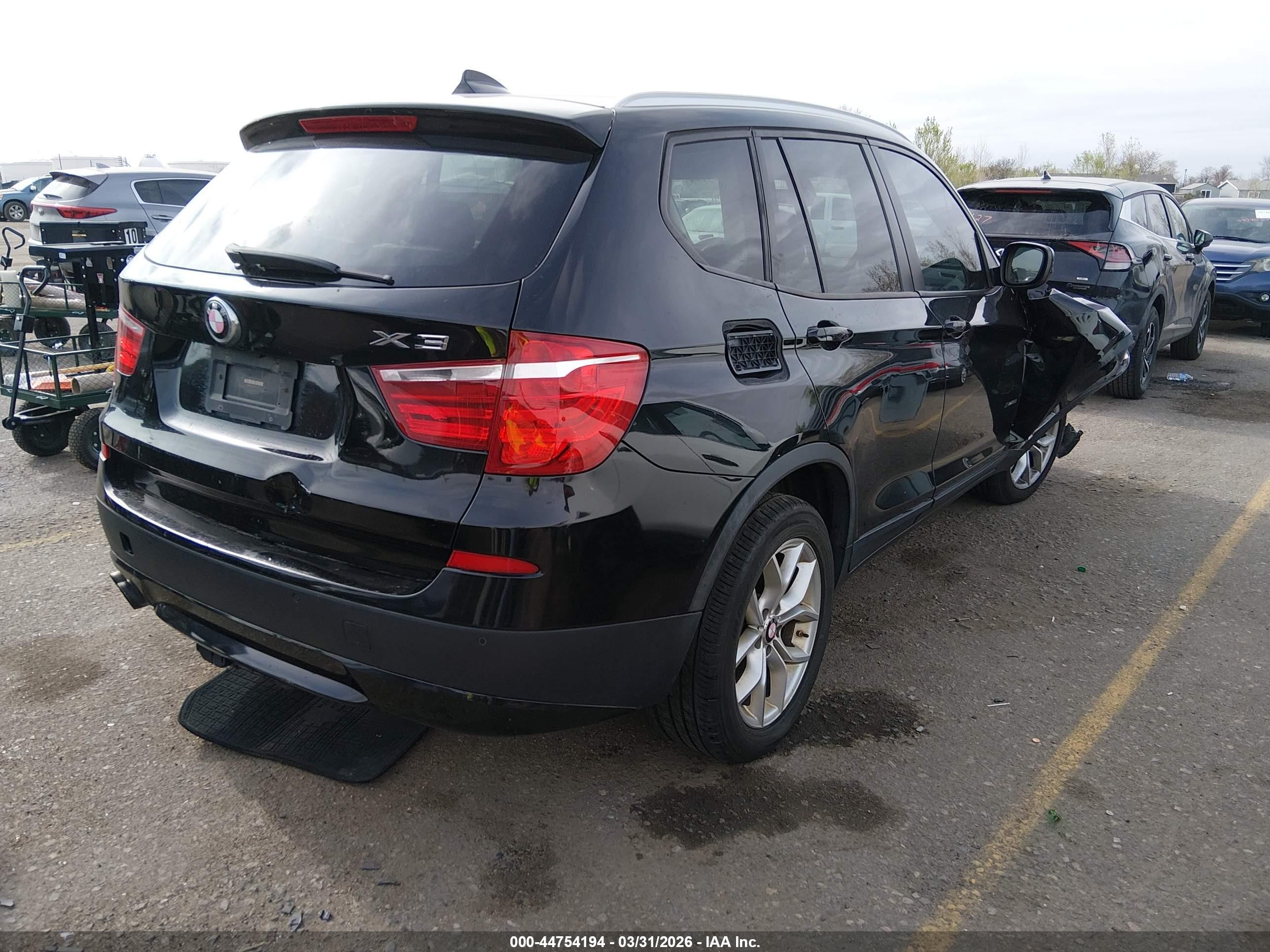 2011 Bmw X3 Xdrive35i Black vin: 5UXWX7C54BL730757