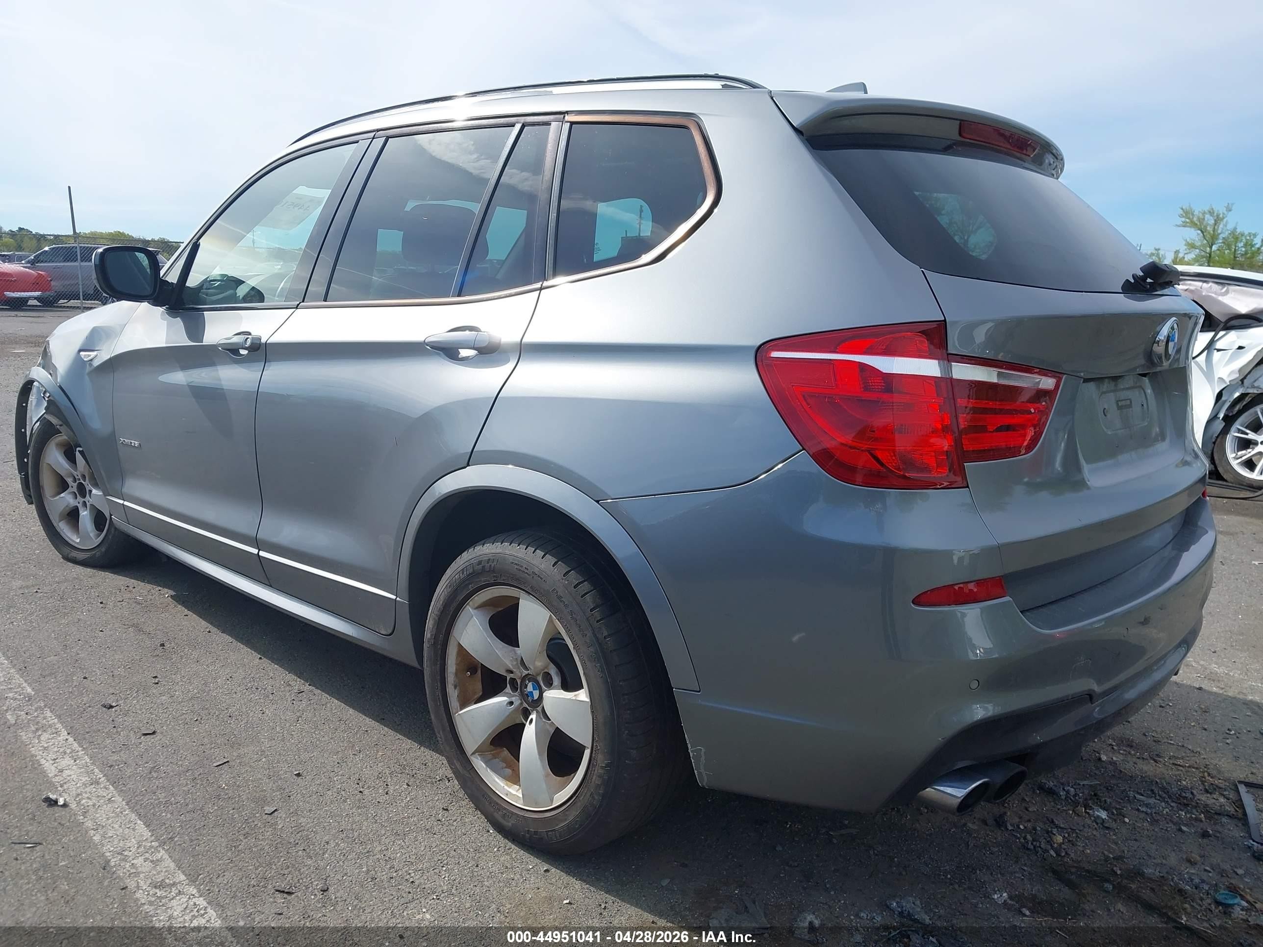 2011 Bmw X3 Xdrive35i Gray vin: 5UXWX7C54BL732475