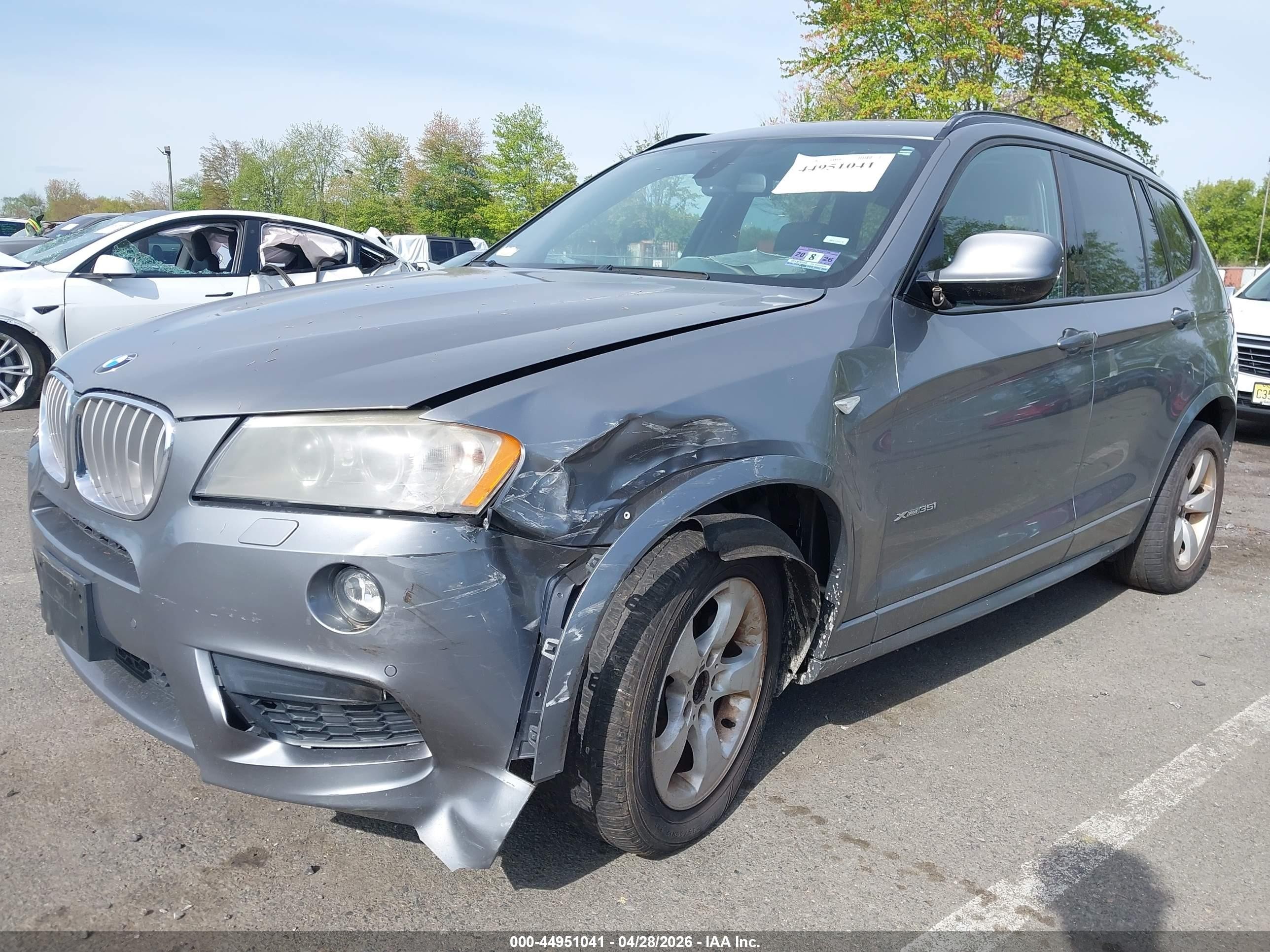 2011 Bmw X3 Xdrive35i Gray vin: 5UXWX7C54BL732475