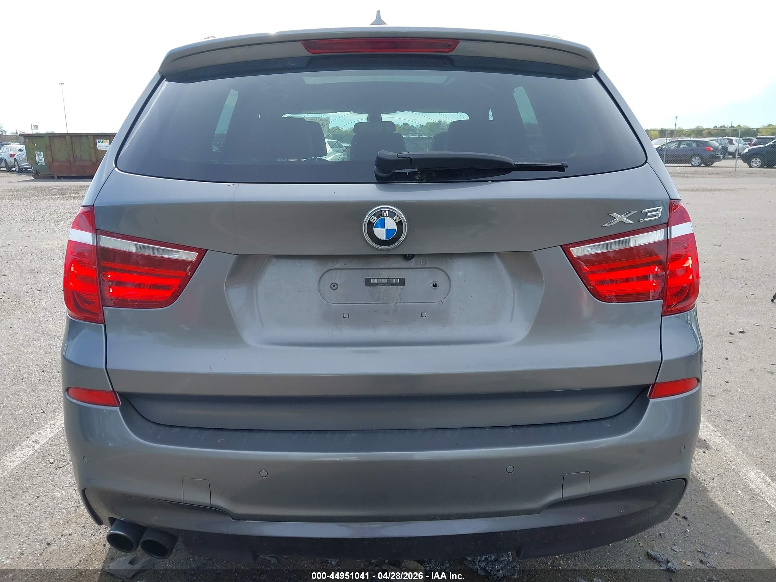 2011 Bmw X3 Xdrive35i Gray vin: 5UXWX7C54BL732475