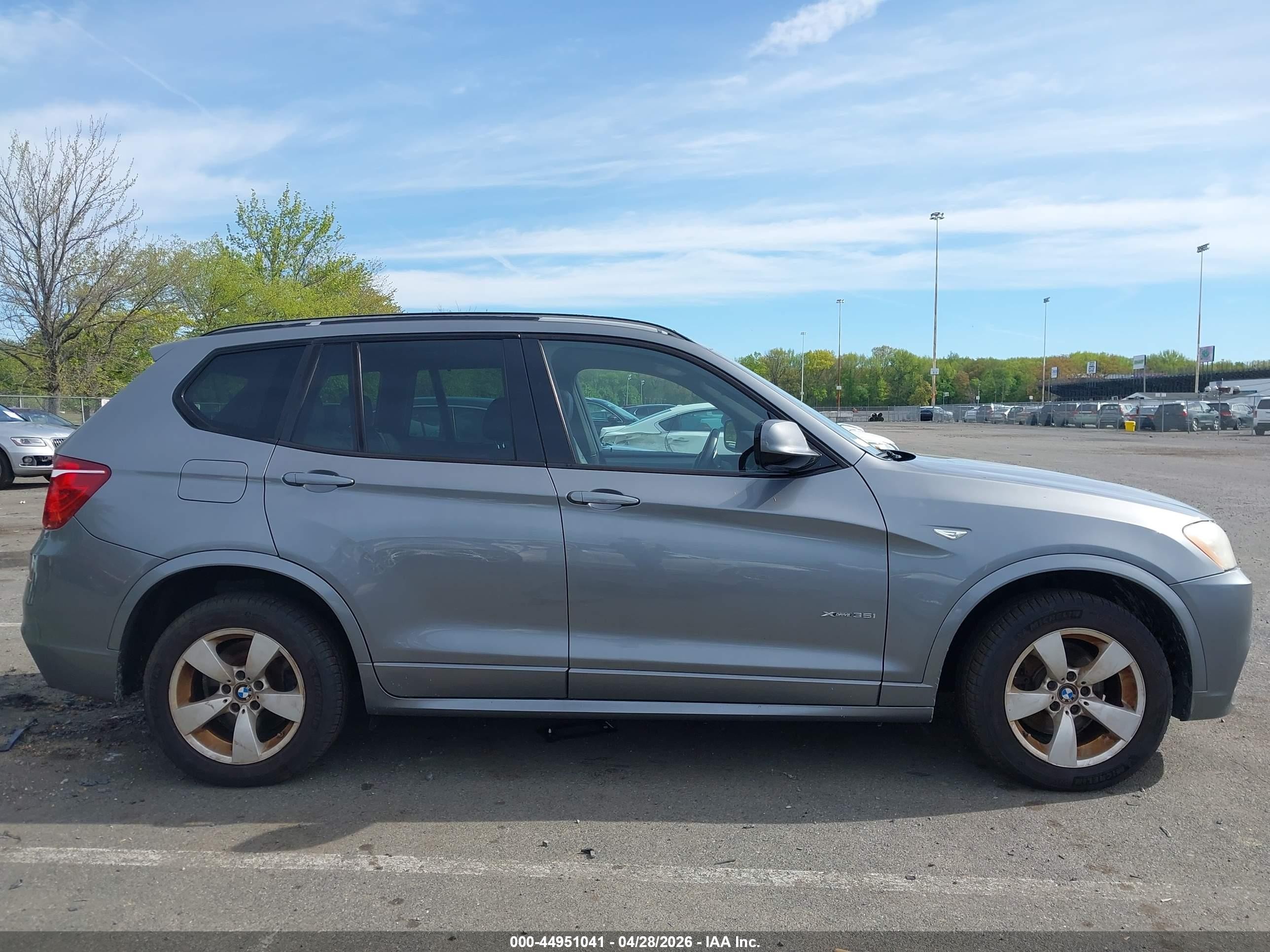 2011 Bmw X3 Xdrive35i Gray vin: 5UXWX7C54BL732475