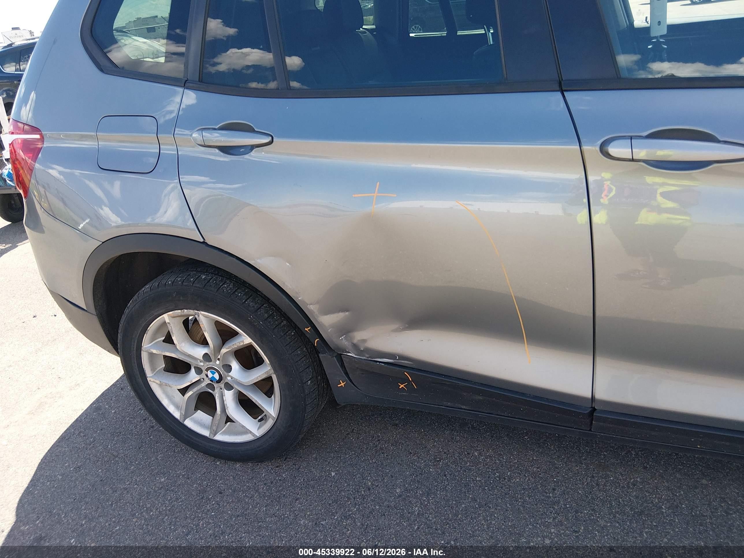 2013 Bmw X3 Xdrive35i Silver vin: 5UXWX7C54DL978719