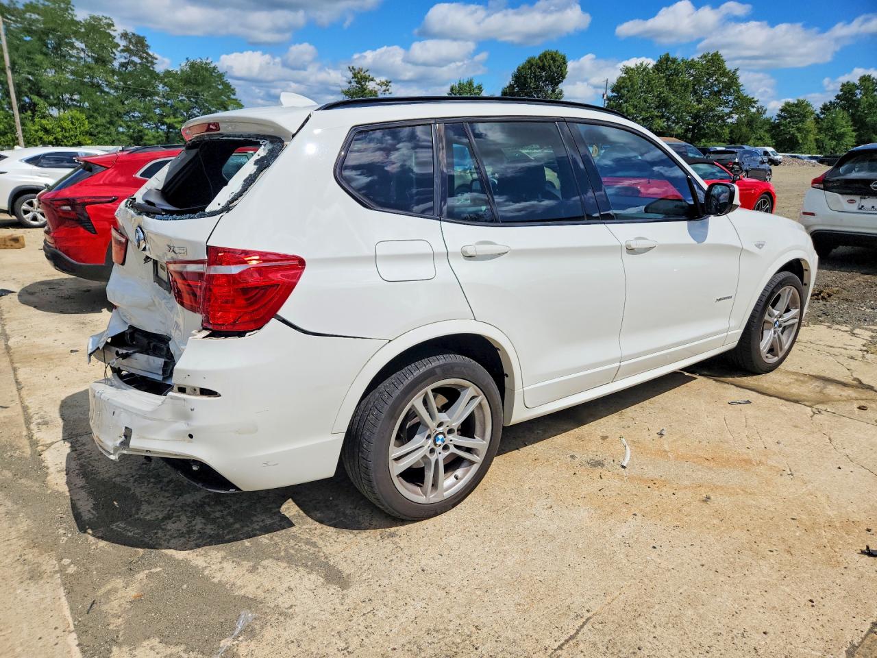 2014 Bmw X3 Xdrive35i White vin: 5UXWX7C54E0E75102