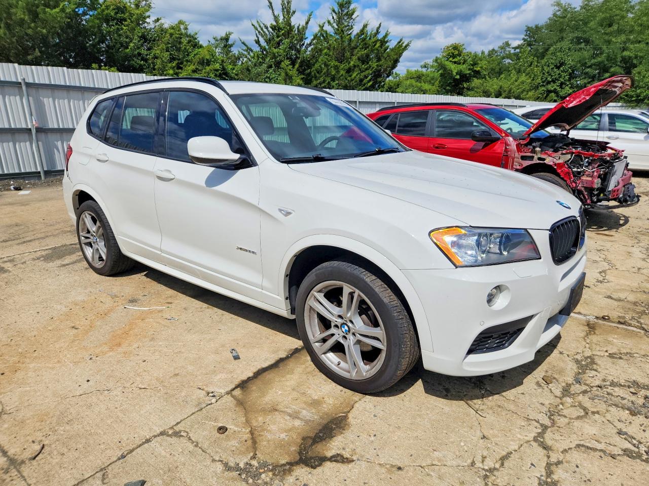 2014 Bmw X3 Xdrive35i White vin: 5UXWX7C54E0E75102