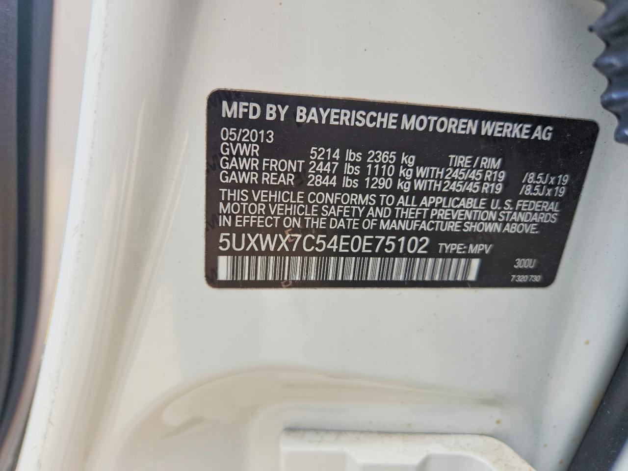 2014 Bmw X3 Xdrive35i White vin: 5UXWX7C54E0E75102