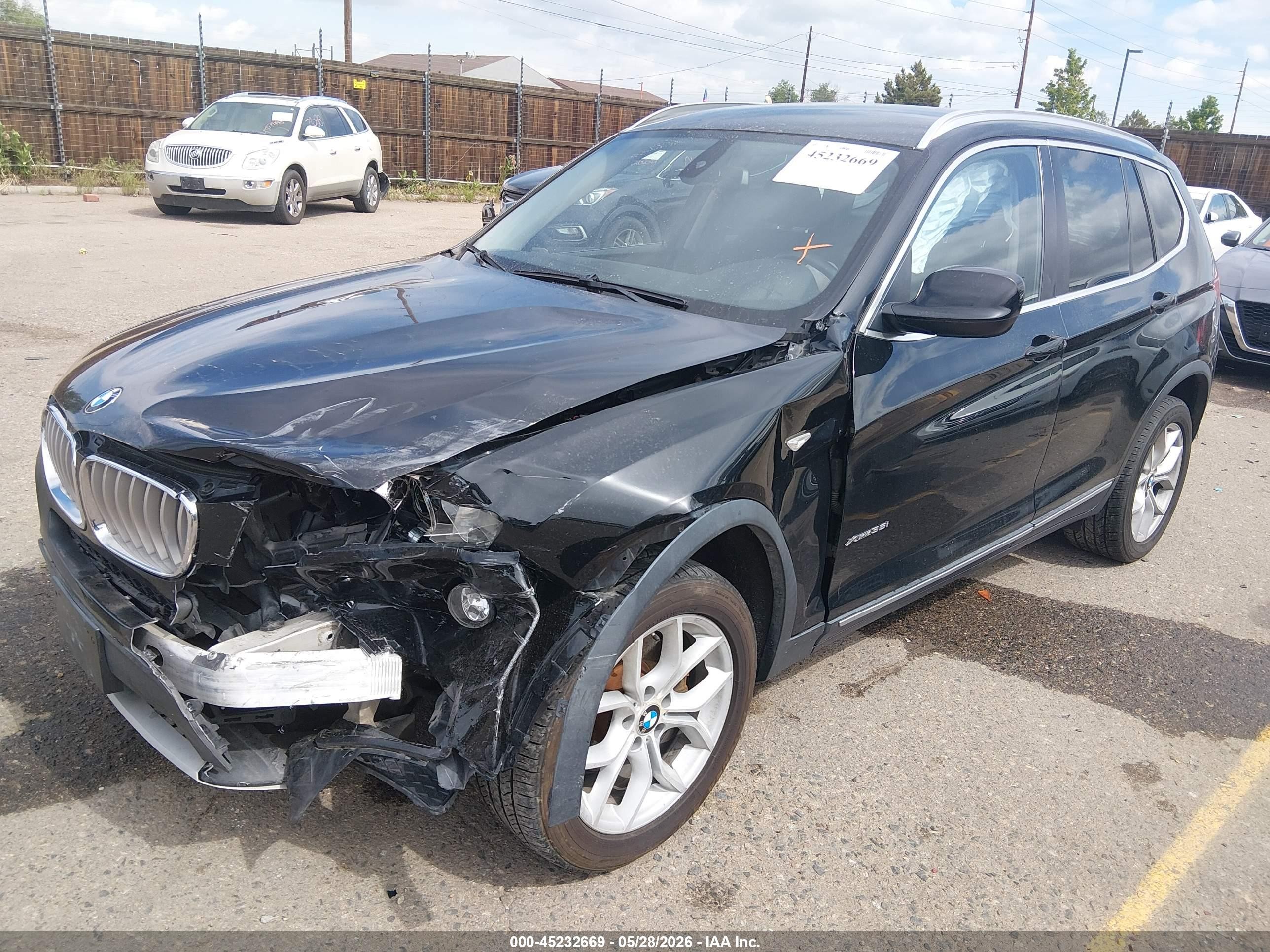 2011 Bmw X3 Xdrive35i Black vin: 5UXWX7C55BL731139