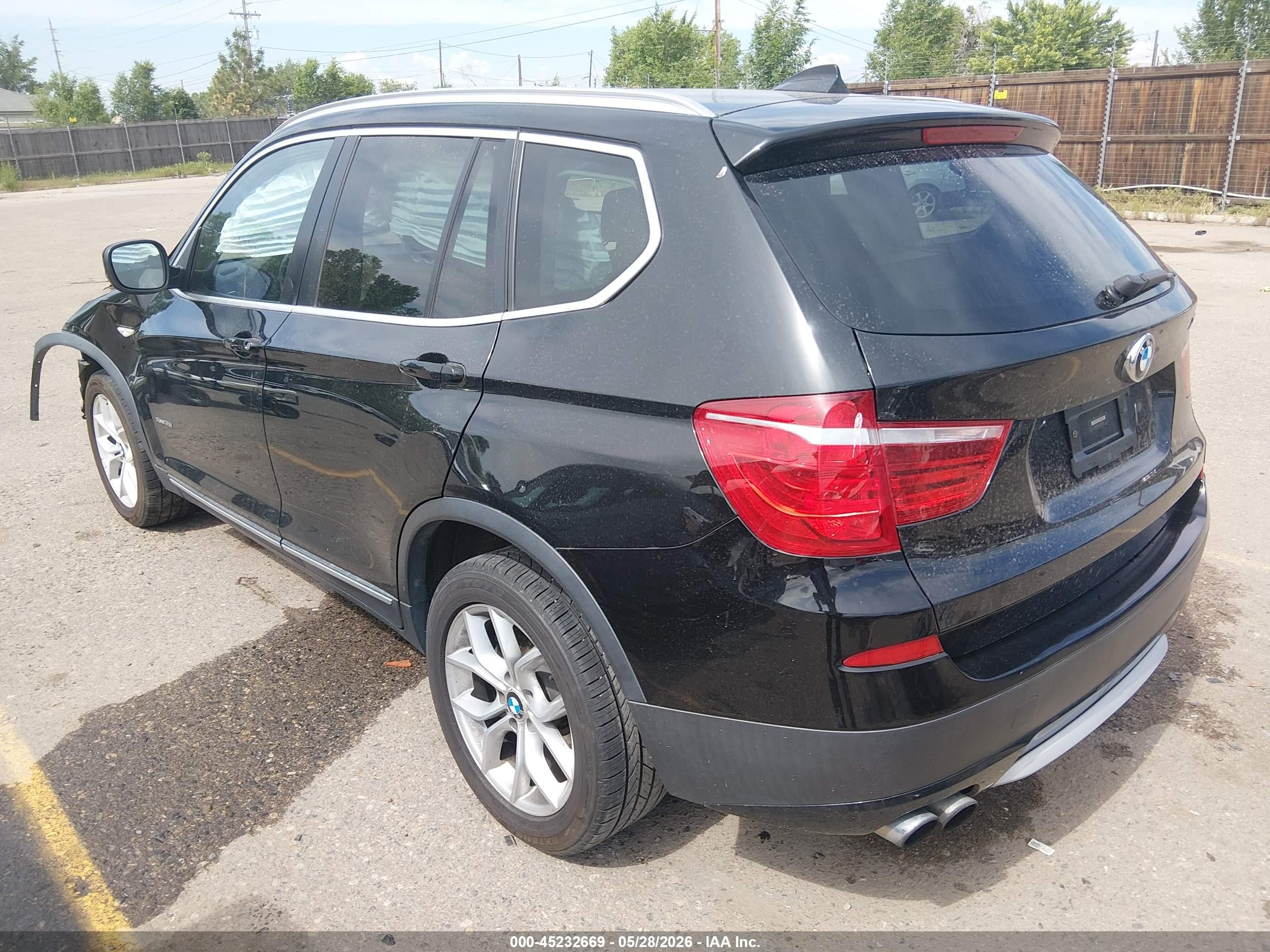 2011 Bmw X3 Xdrive35i Black vin: 5UXWX7C55BL731139