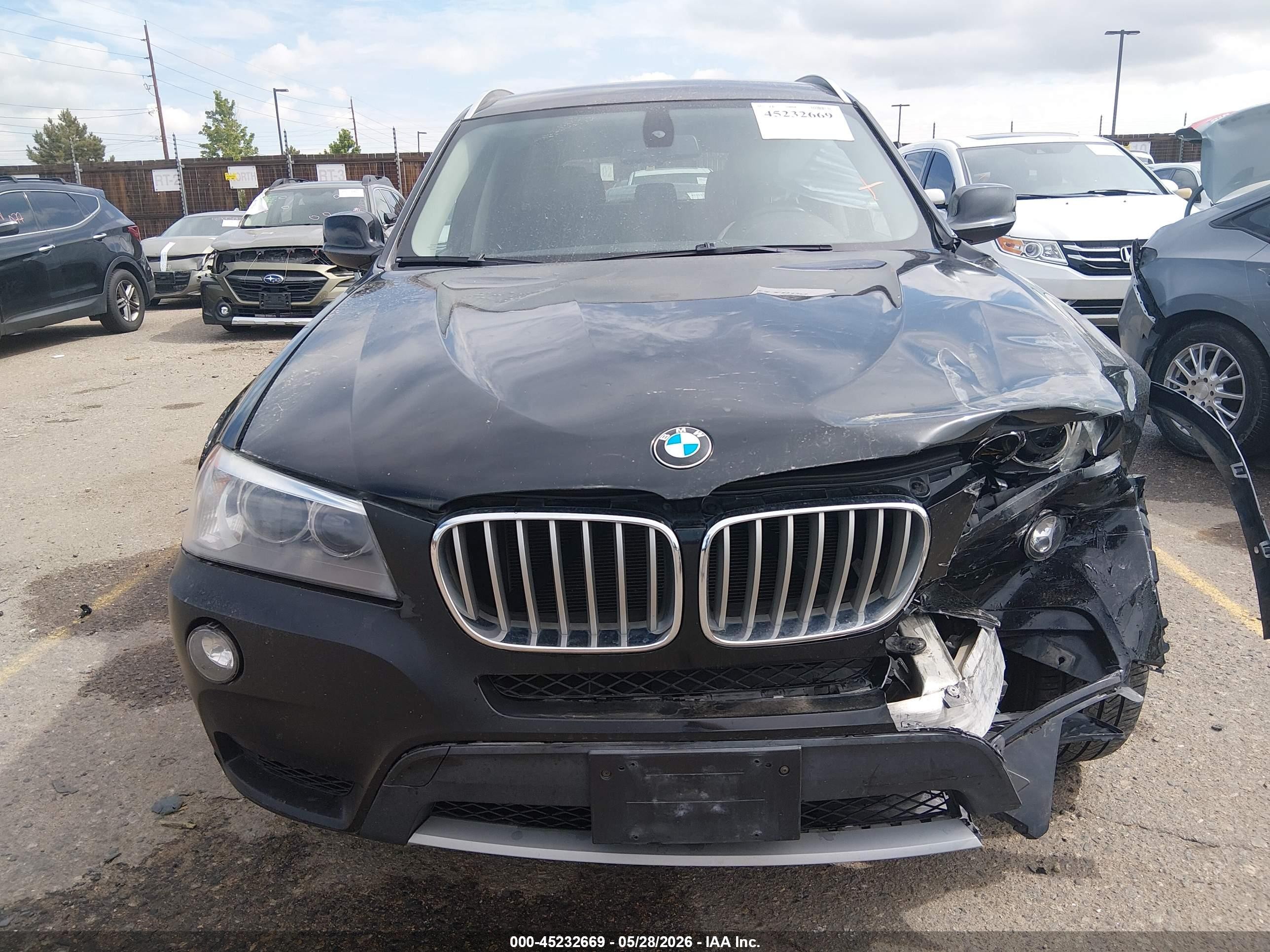 2011 Bmw X3 Xdrive35i Black vin: 5UXWX7C55BL731139