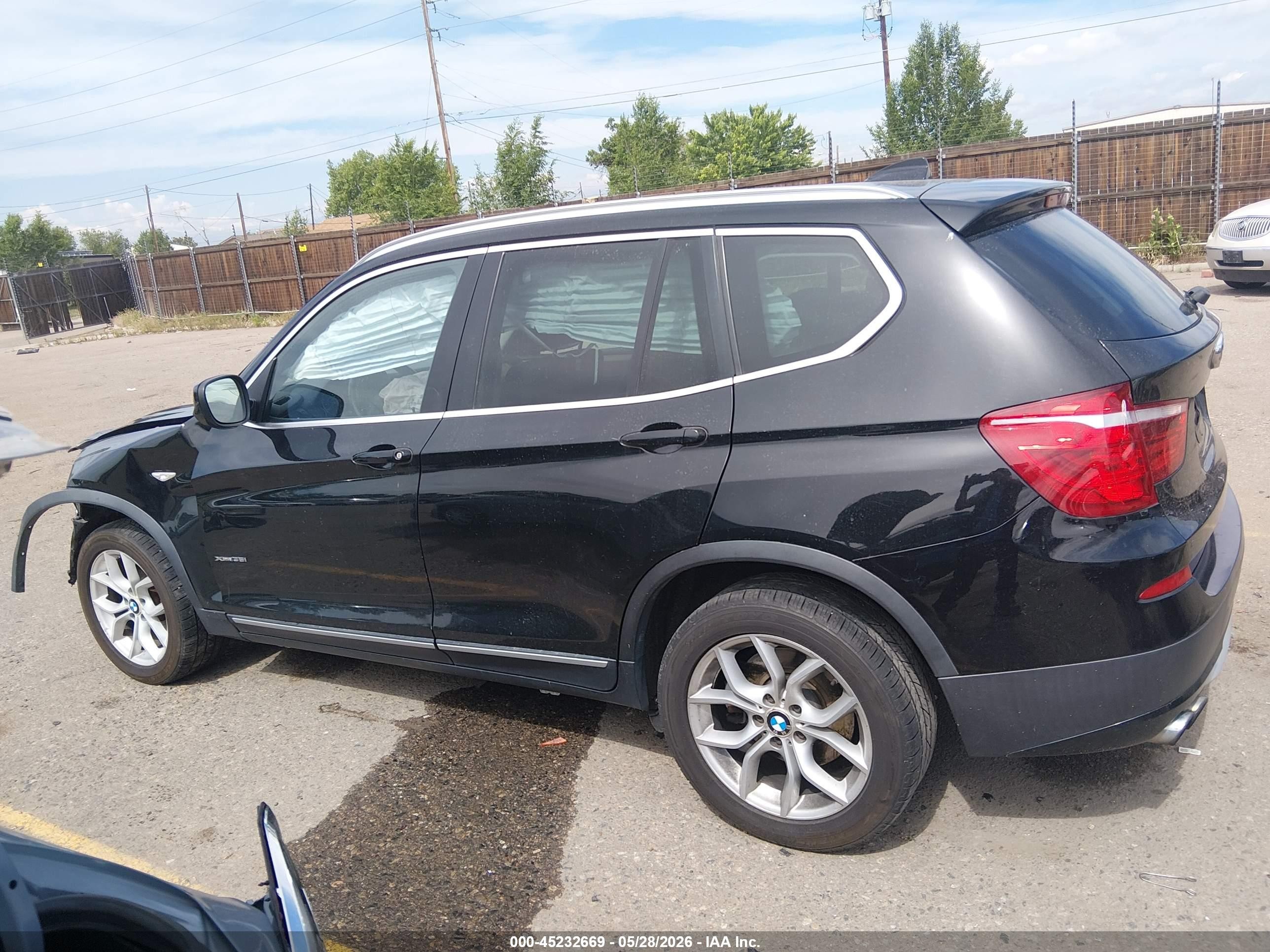 2011 Bmw X3 Xdrive35i Black vin: 5UXWX7C55BL731139