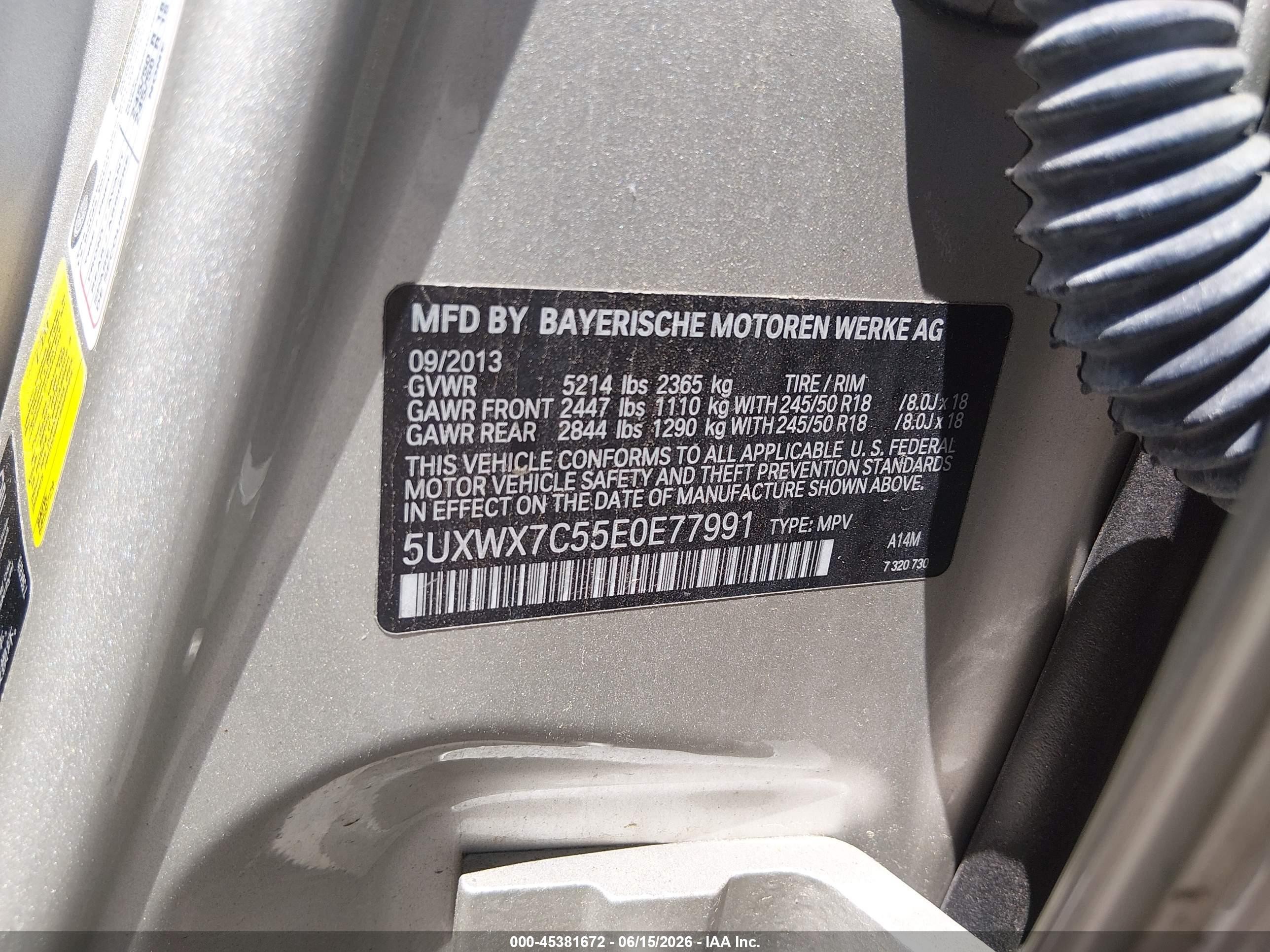 2014 Bmw X3 Xdrive35i Gold vin: 5UXWX7C55E0E77991