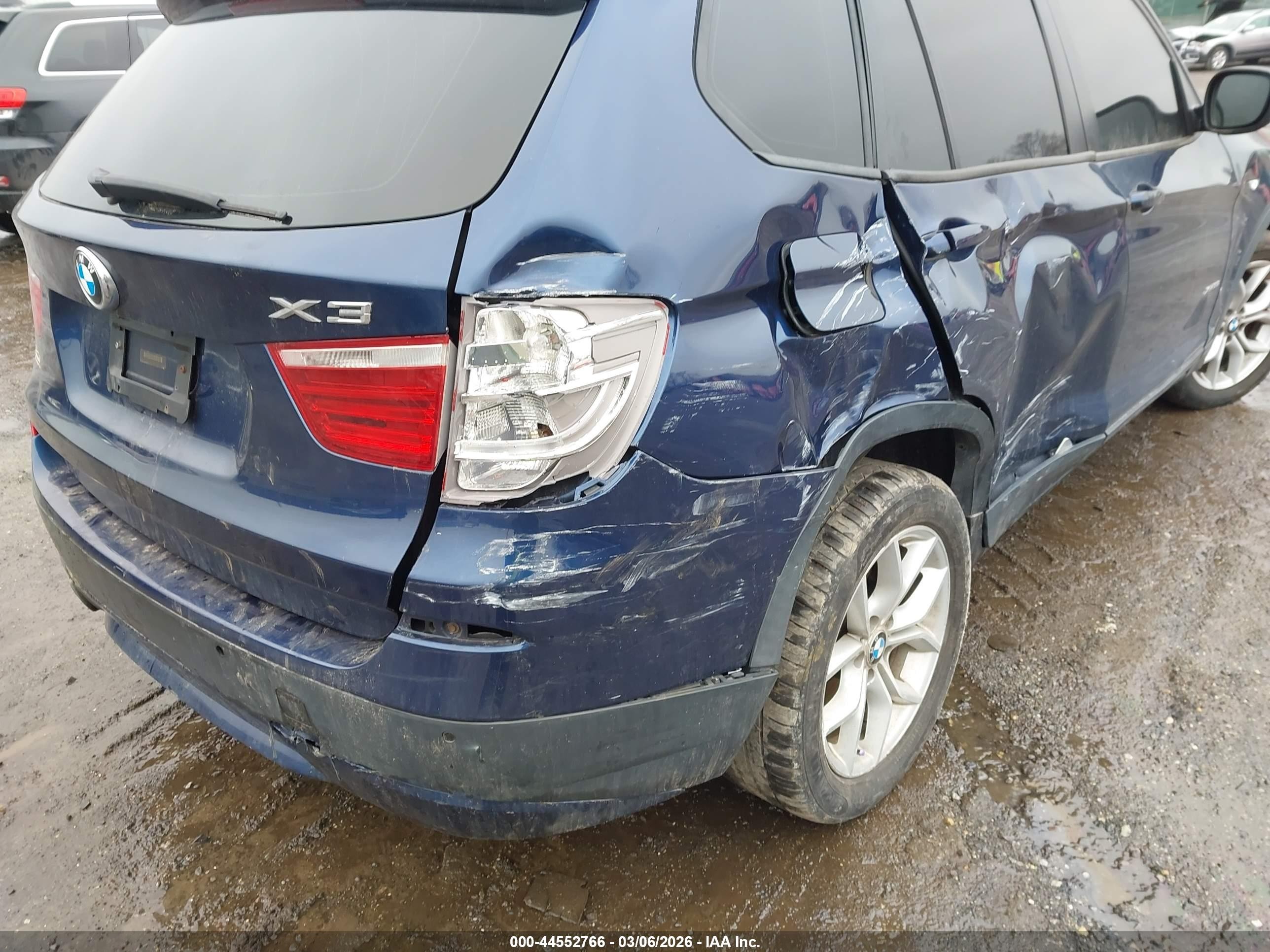 2014 Bmw X3 Xdrive35i Blue vin: 5UXWX7C55EL984305