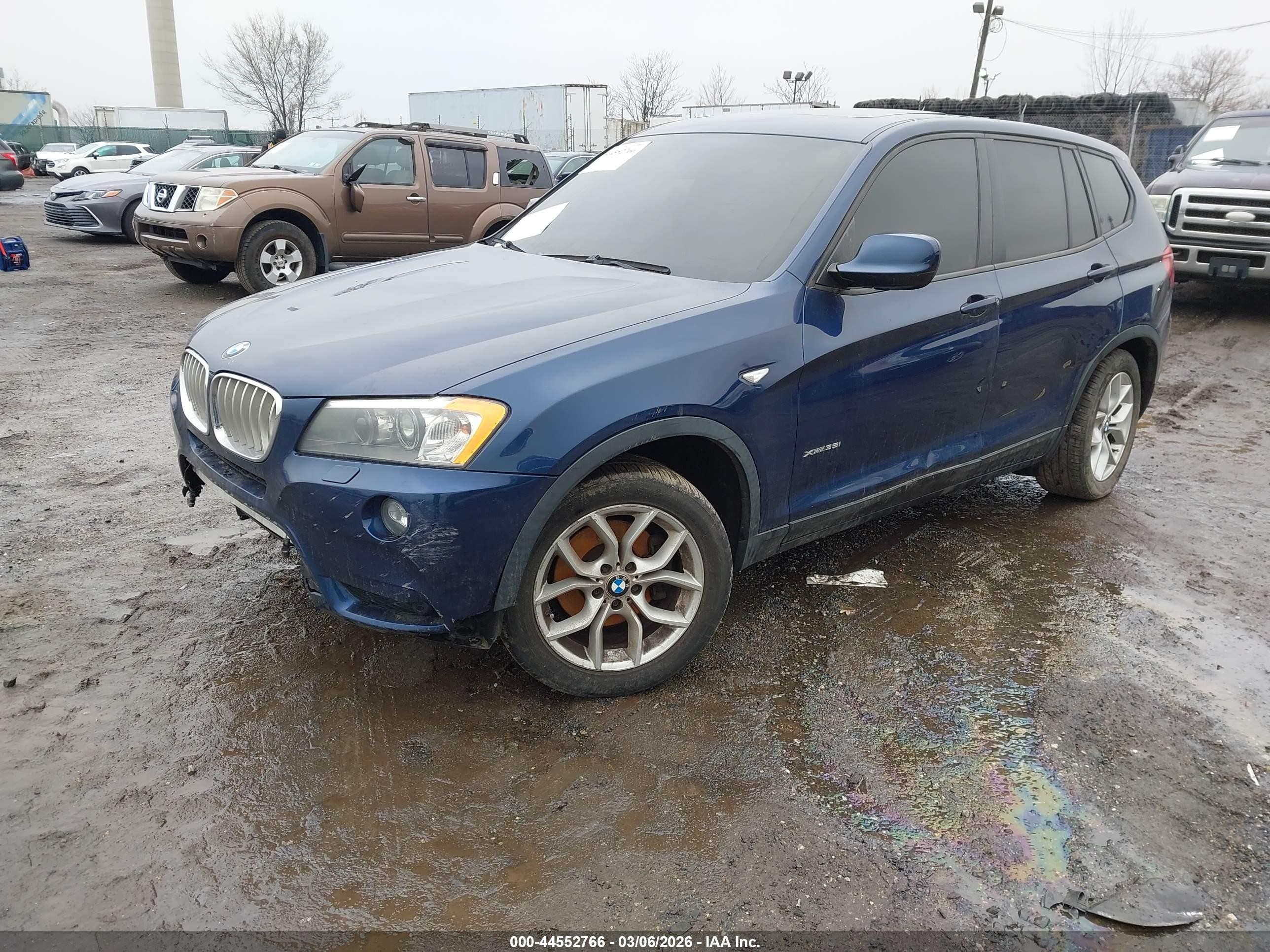 2014 Bmw X3 Xdrive35i Blue vin: 5UXWX7C55EL984305