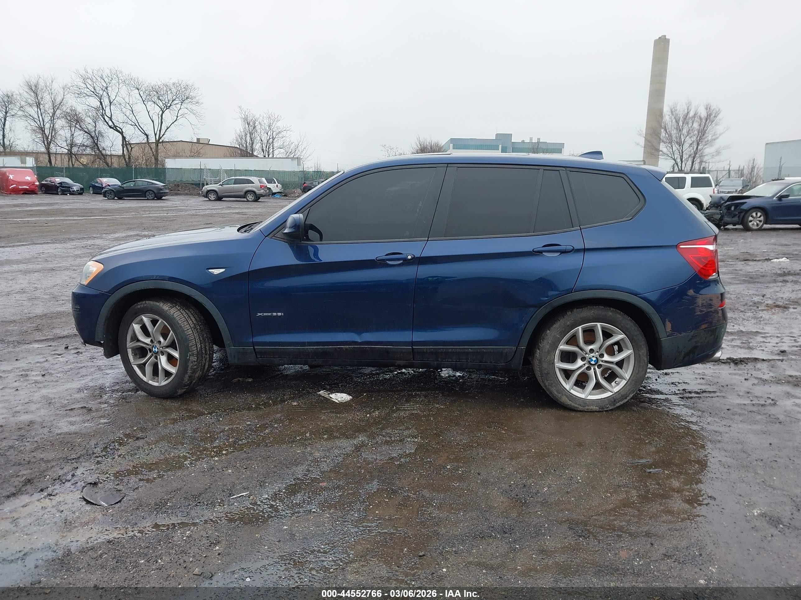 2014 Bmw X3 Xdrive35i Blue vin: 5UXWX7C55EL984305