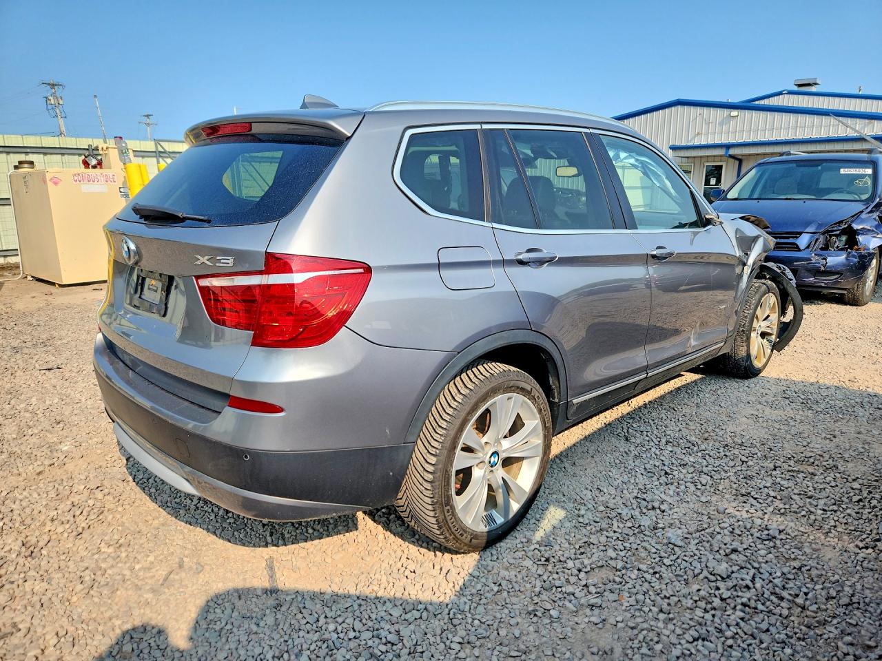 2011 Bmw X3 Xdrive35i Gray vin: 5UXWX7C56BL730775