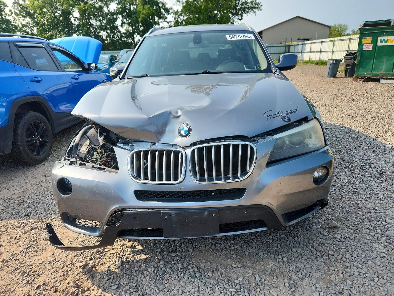 2011 Bmw X3 Xdrive35i Gray vin: 5UXWX7C56BL730775
