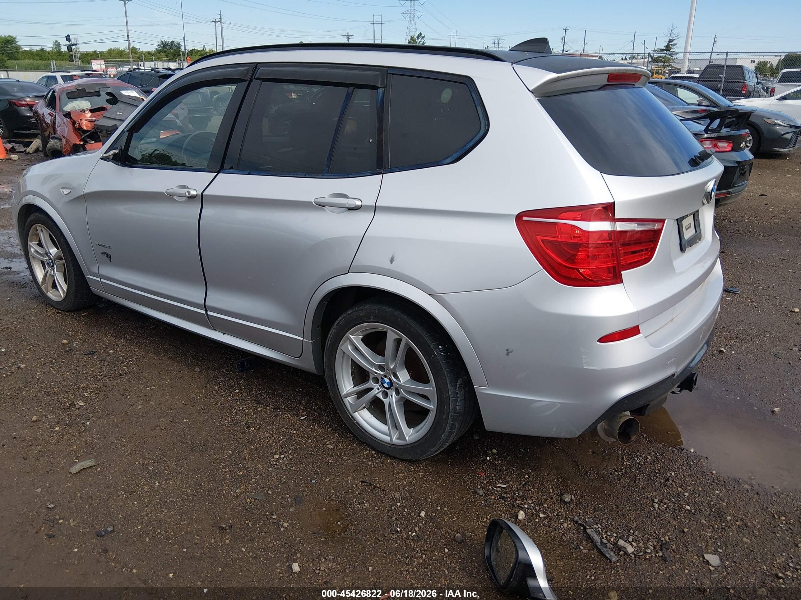 2013 Bmw X3 Xdrive35i Серебряный vin: 5UXWX7C56DL979127