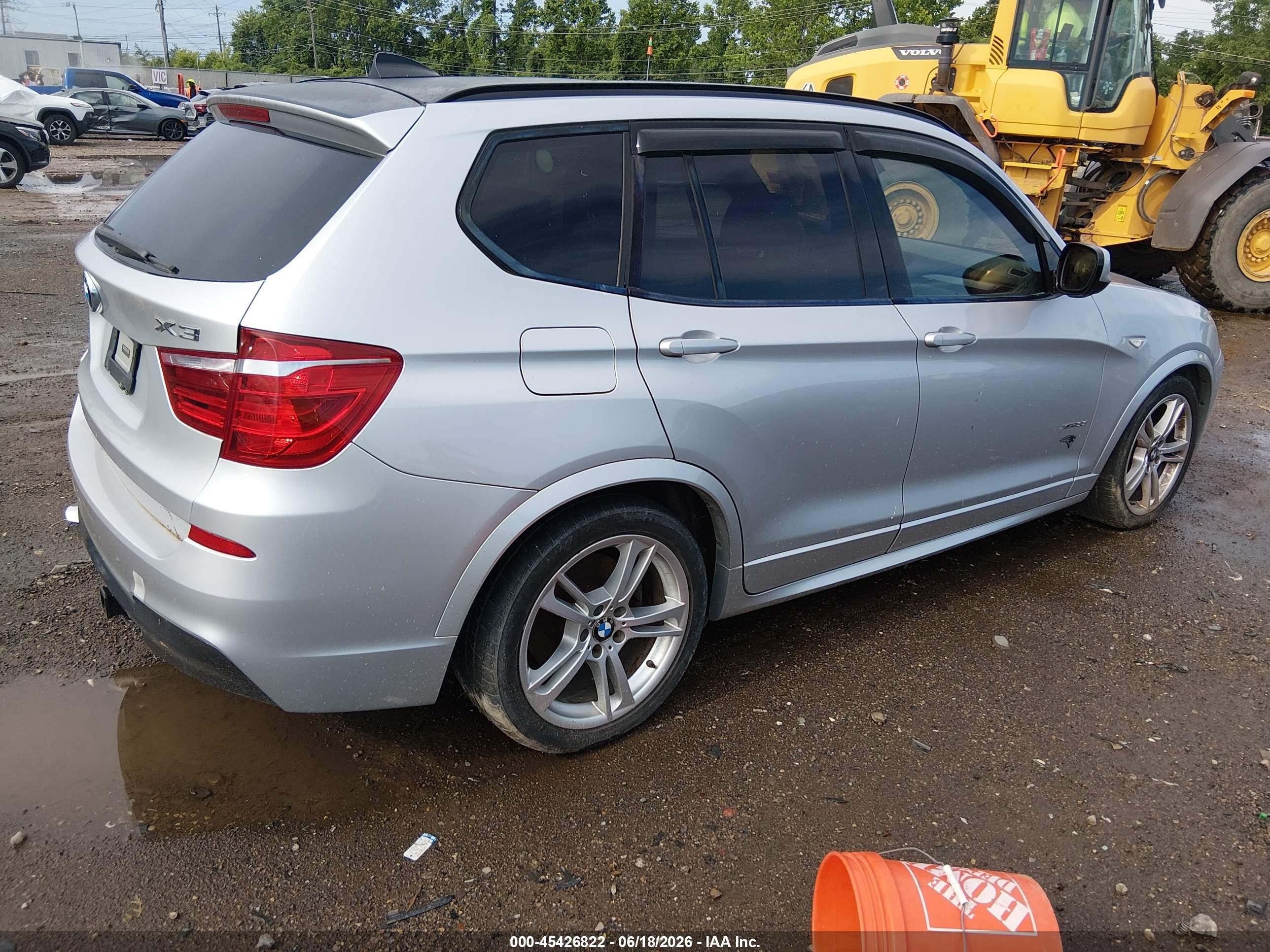 2013 Bmw X3 Xdrive35i Серебряный vin: 5UXWX7C56DL979127