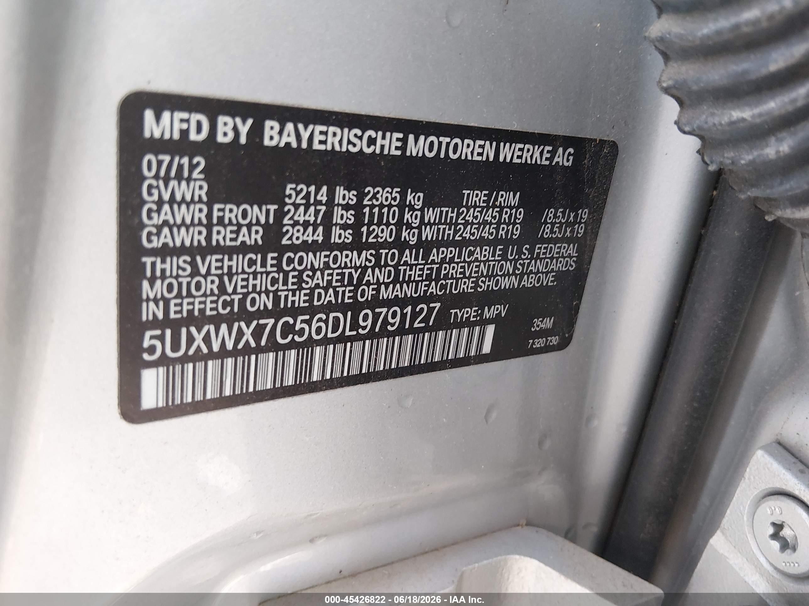 2013 Bmw X3 Xdrive35i Серебряный vin: 5UXWX7C56DL979127