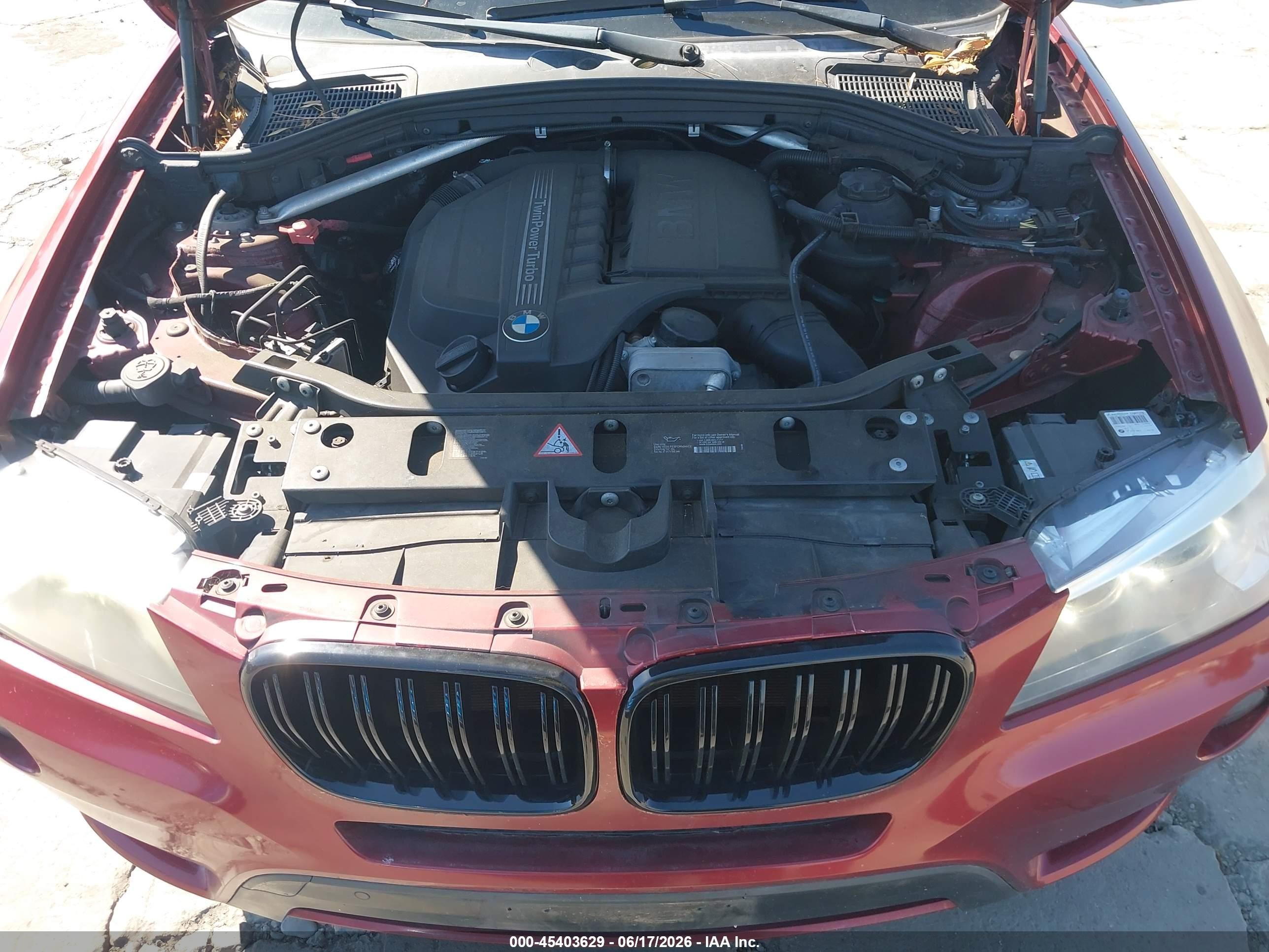 2014 Bmw X3 Xdrive35i Red vin: 5UXWX7C56E0E76588