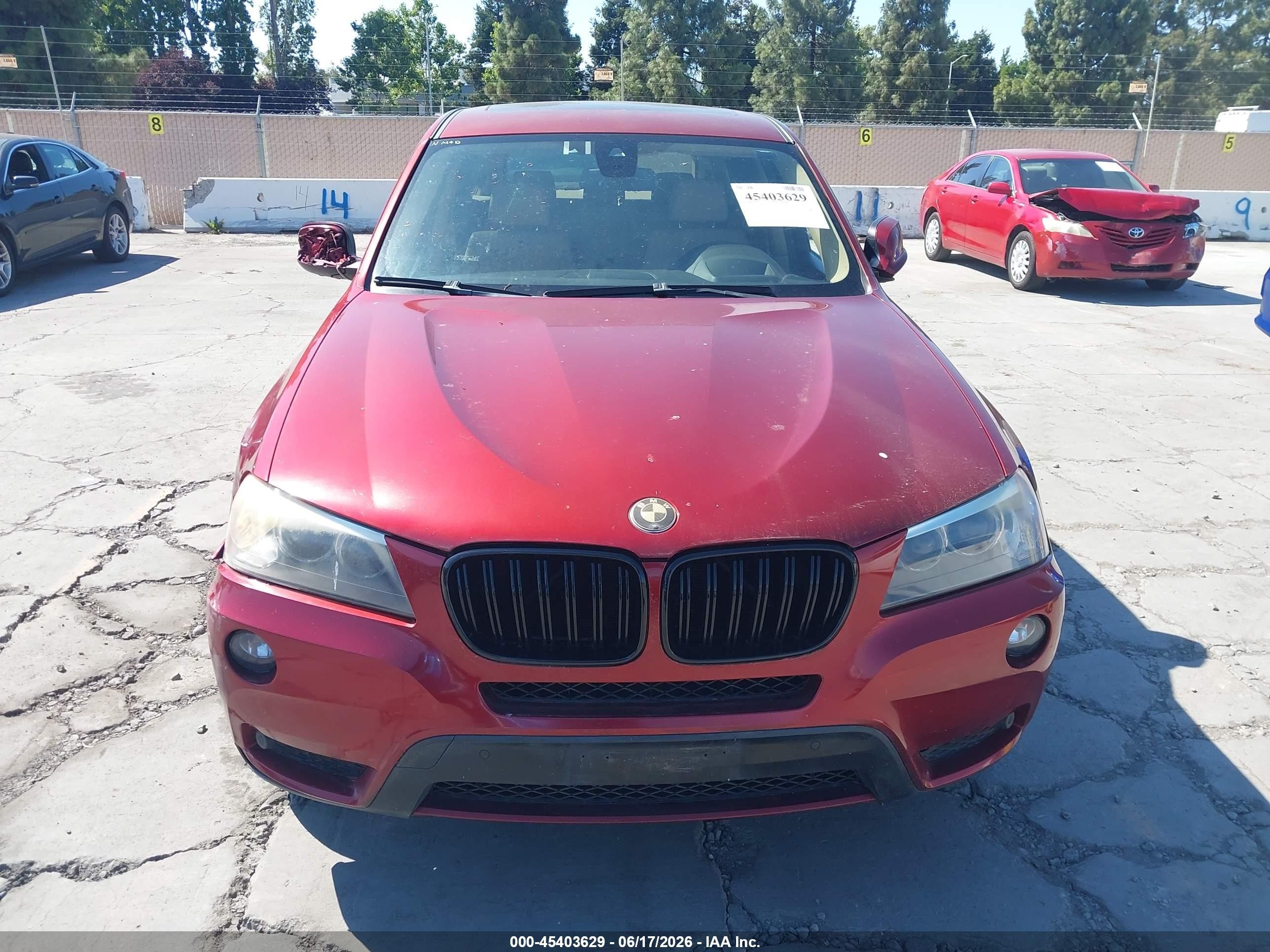 2014 Bmw X3 Xdrive35i Red vin: 5UXWX7C56E0E76588