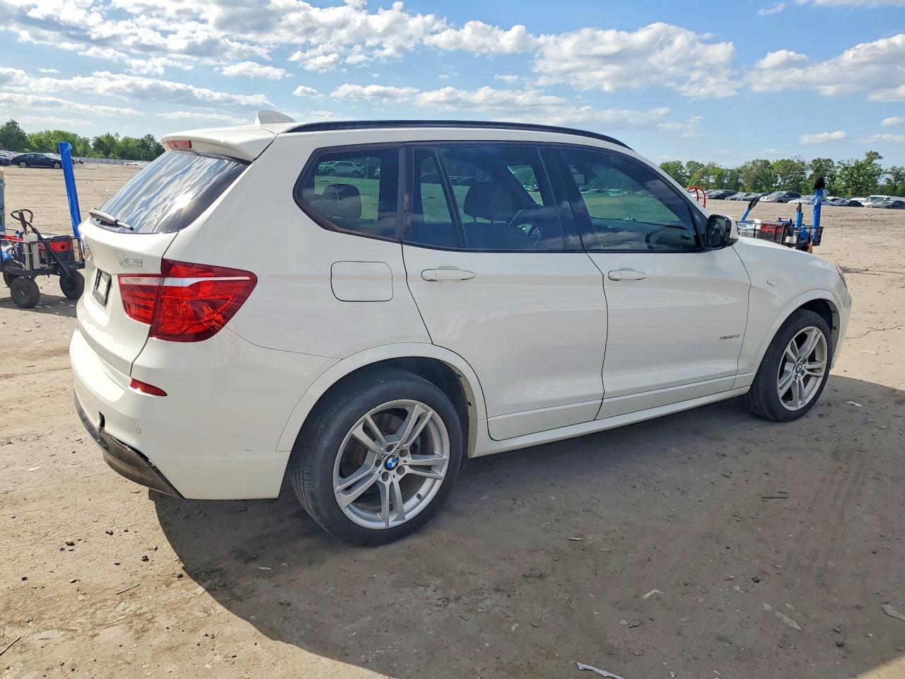 2014 Bmw X3 Xdrive35i White vin: 5UXWX7C56E0E80348