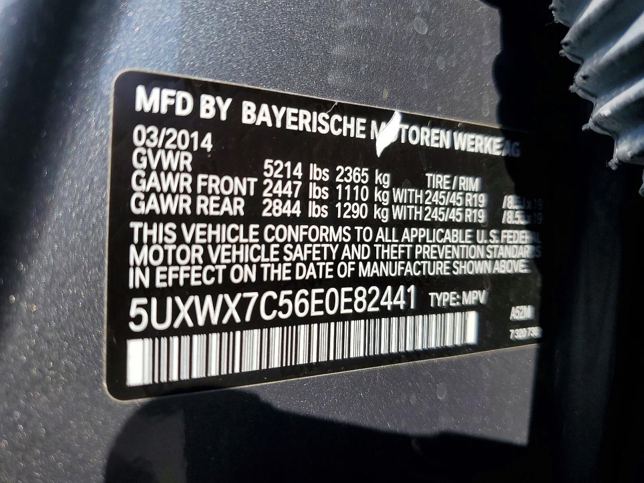 2014 Bmw X3 Xdrive35i Серый vin: 5UXWX7C56E0E82441