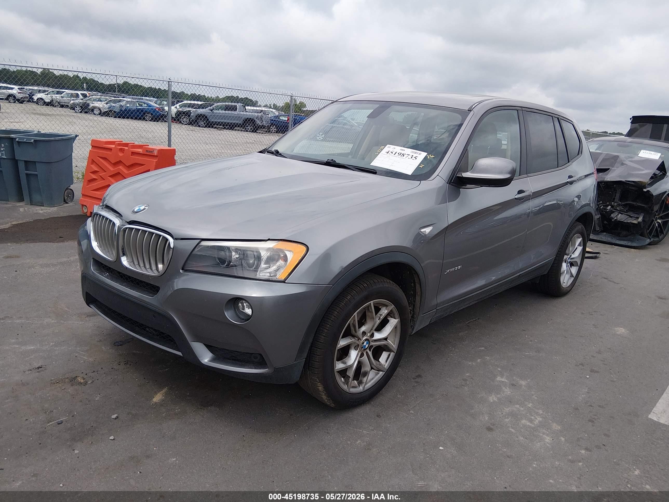 2013 Bmw X3 Xdrive35i Gray vin: 5UXWX7C57DL976561