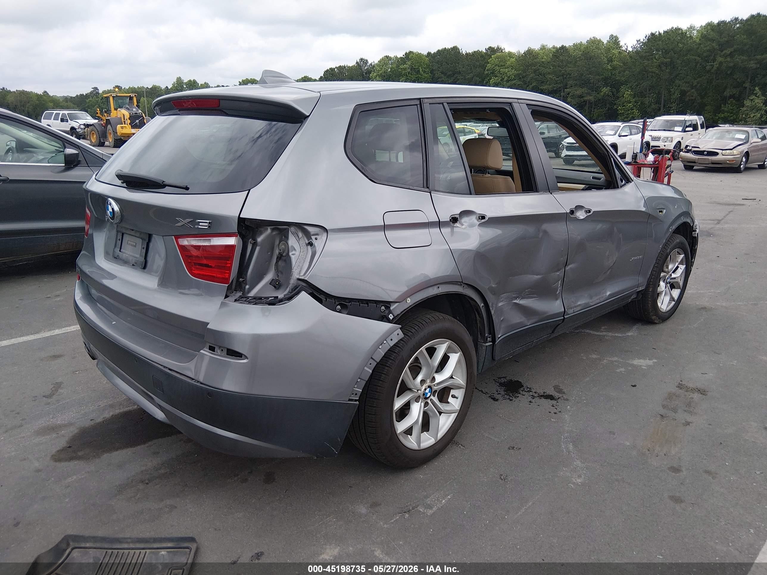 2013 Bmw X3 Xdrive35i Gray vin: 5UXWX7C57DL976561