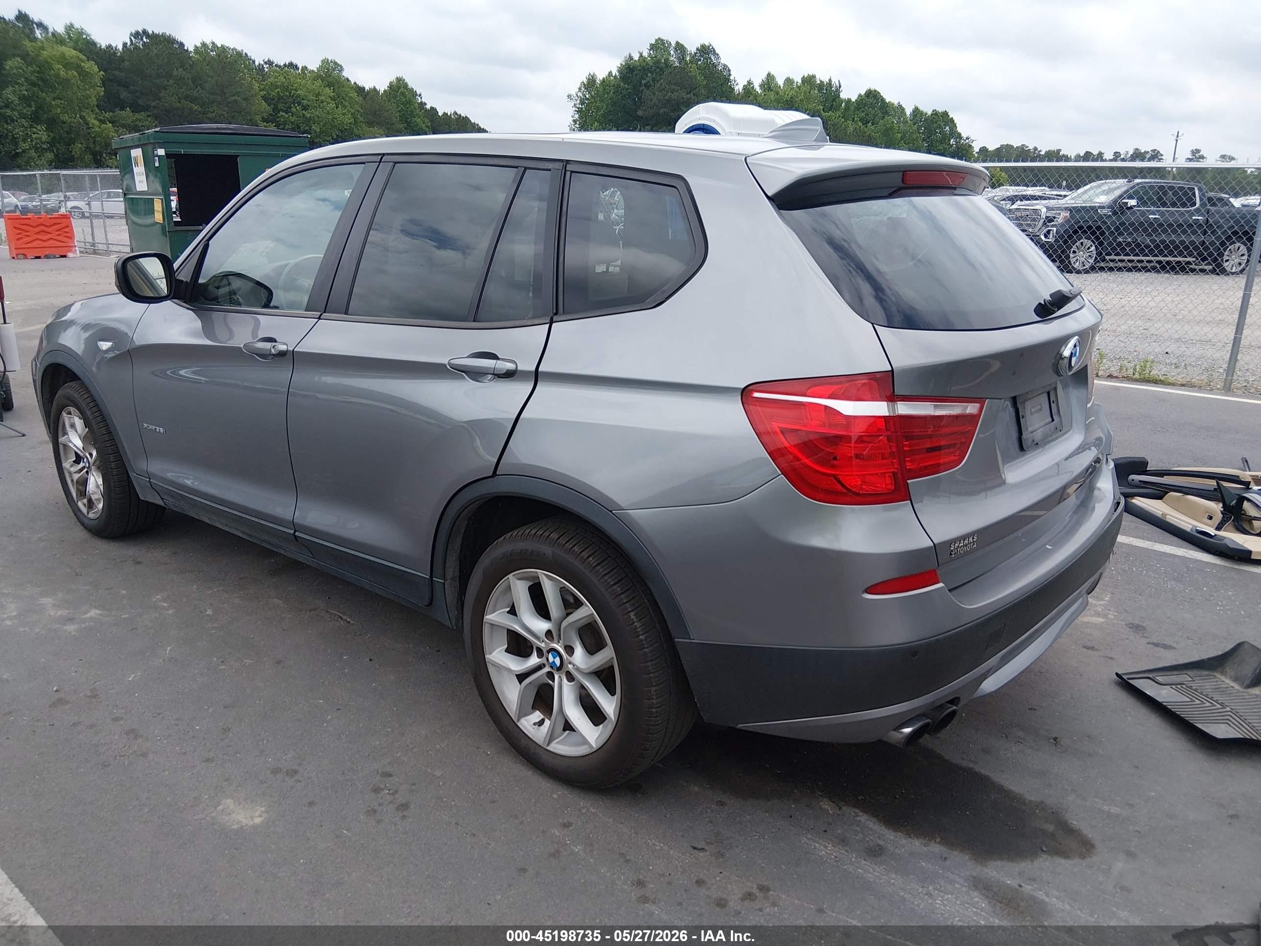 2013 Bmw X3 Xdrive35i Gray vin: 5UXWX7C57DL976561