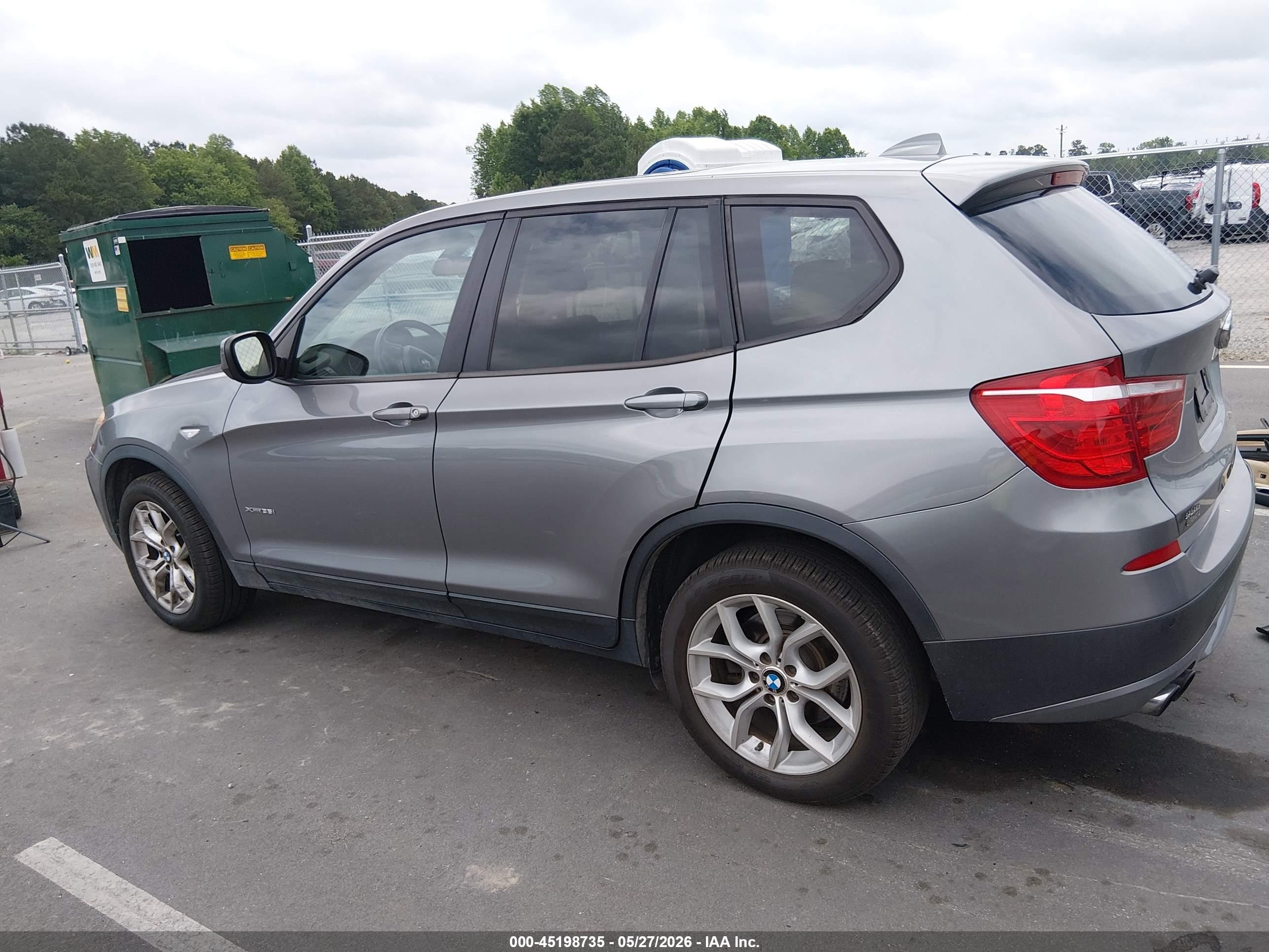 2013 Bmw X3 Xdrive35i Gray vin: 5UXWX7C57DL976561