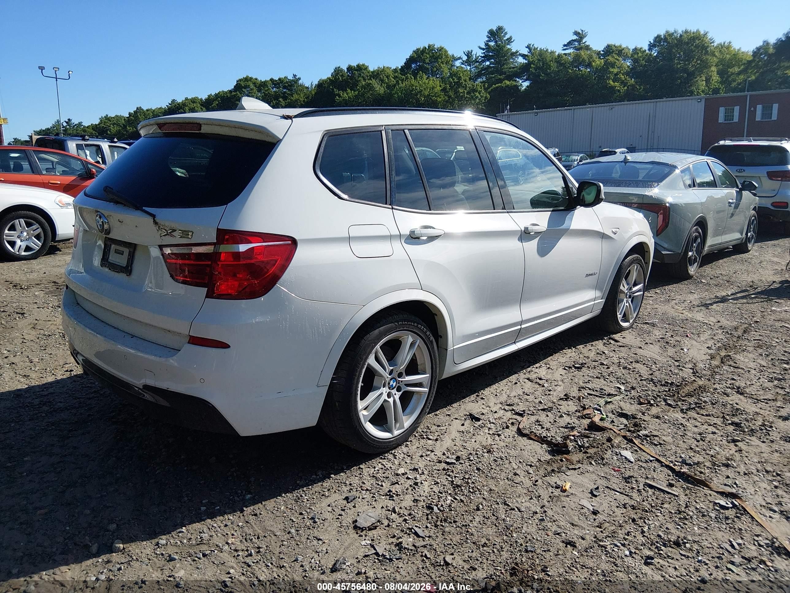 2013 Bmw X3 Xdrive35i Белый vin: 5UXWX7C57DL978715