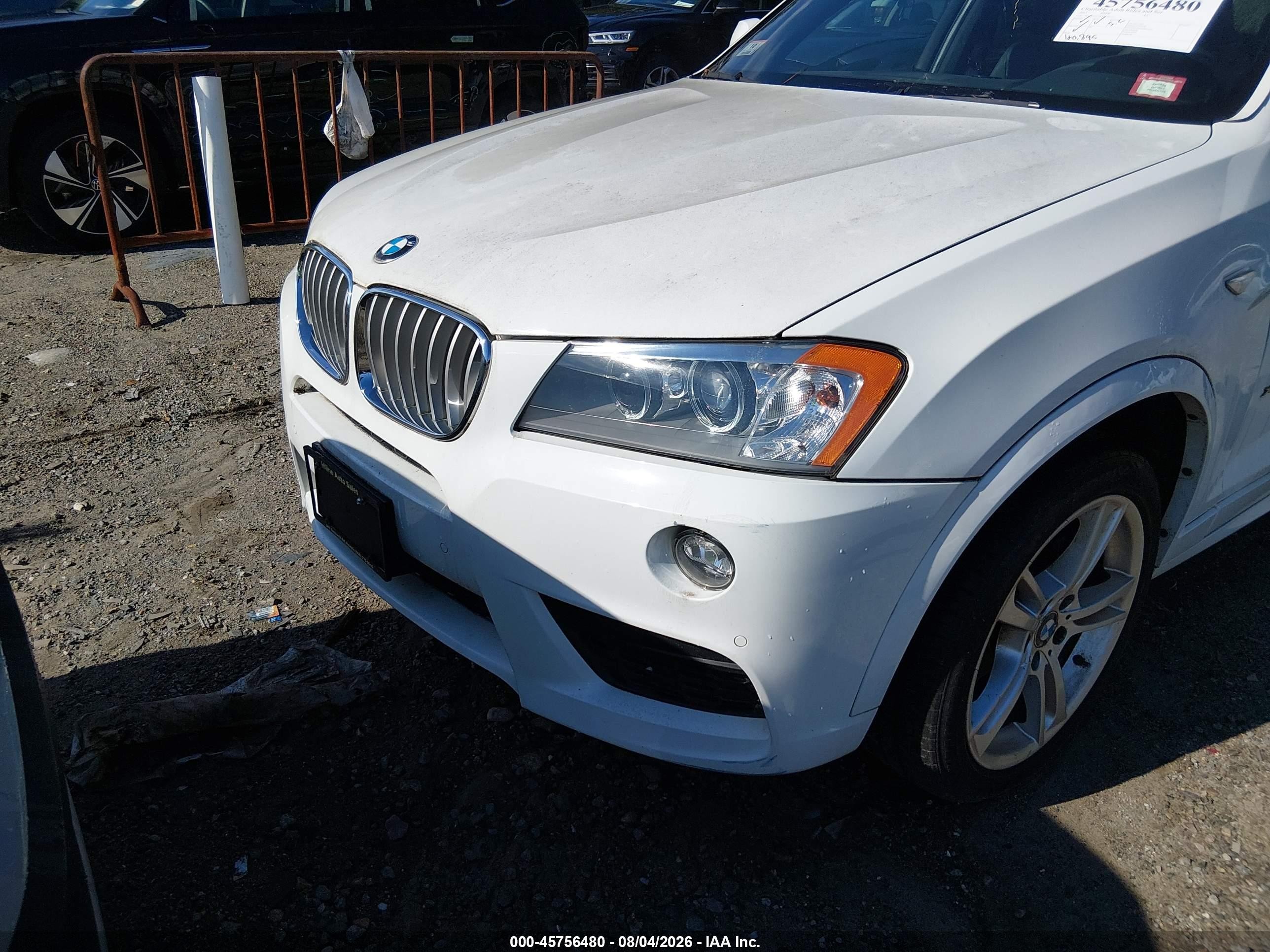 2013 Bmw X3 Xdrive35i Белый vin: 5UXWX7C57DL978715