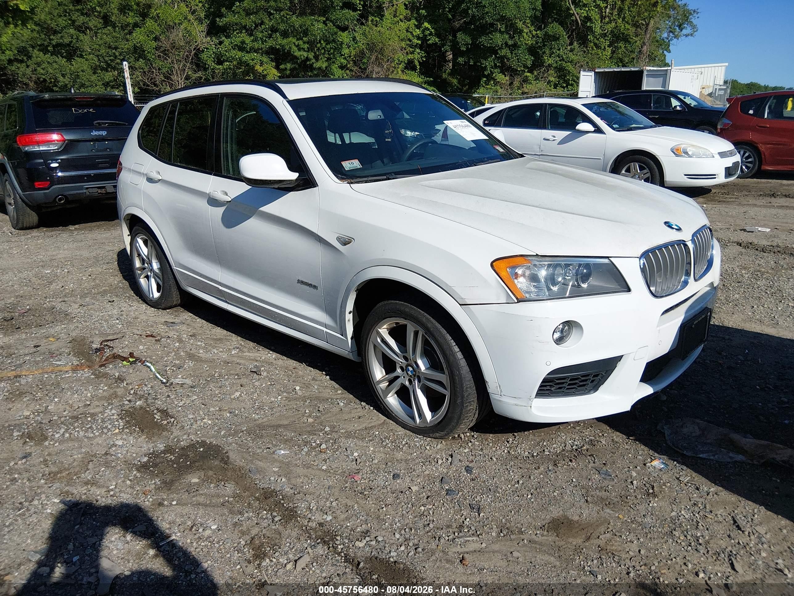 2013 Bmw X3 Xdrive35i White vin: 5UXWX7C57DL978715