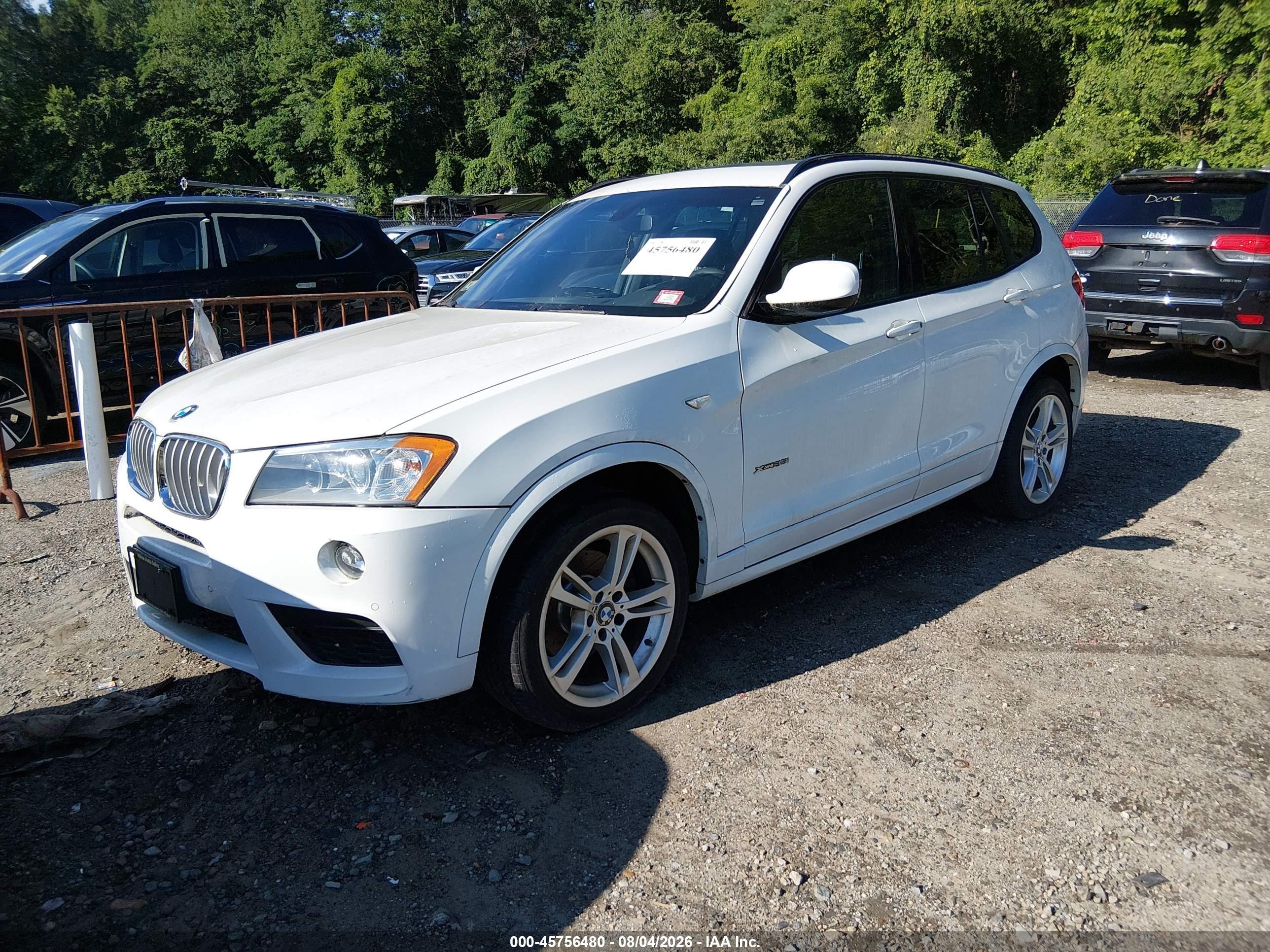 2013 Bmw X3 Xdrive35i Белый vin: 5UXWX7C57DL978715