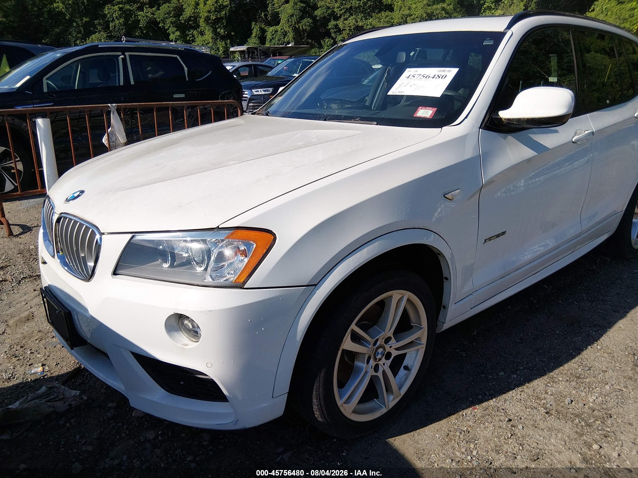 2013 Bmw X3 Xdrive35i Белый vin: 5UXWX7C57DL978715