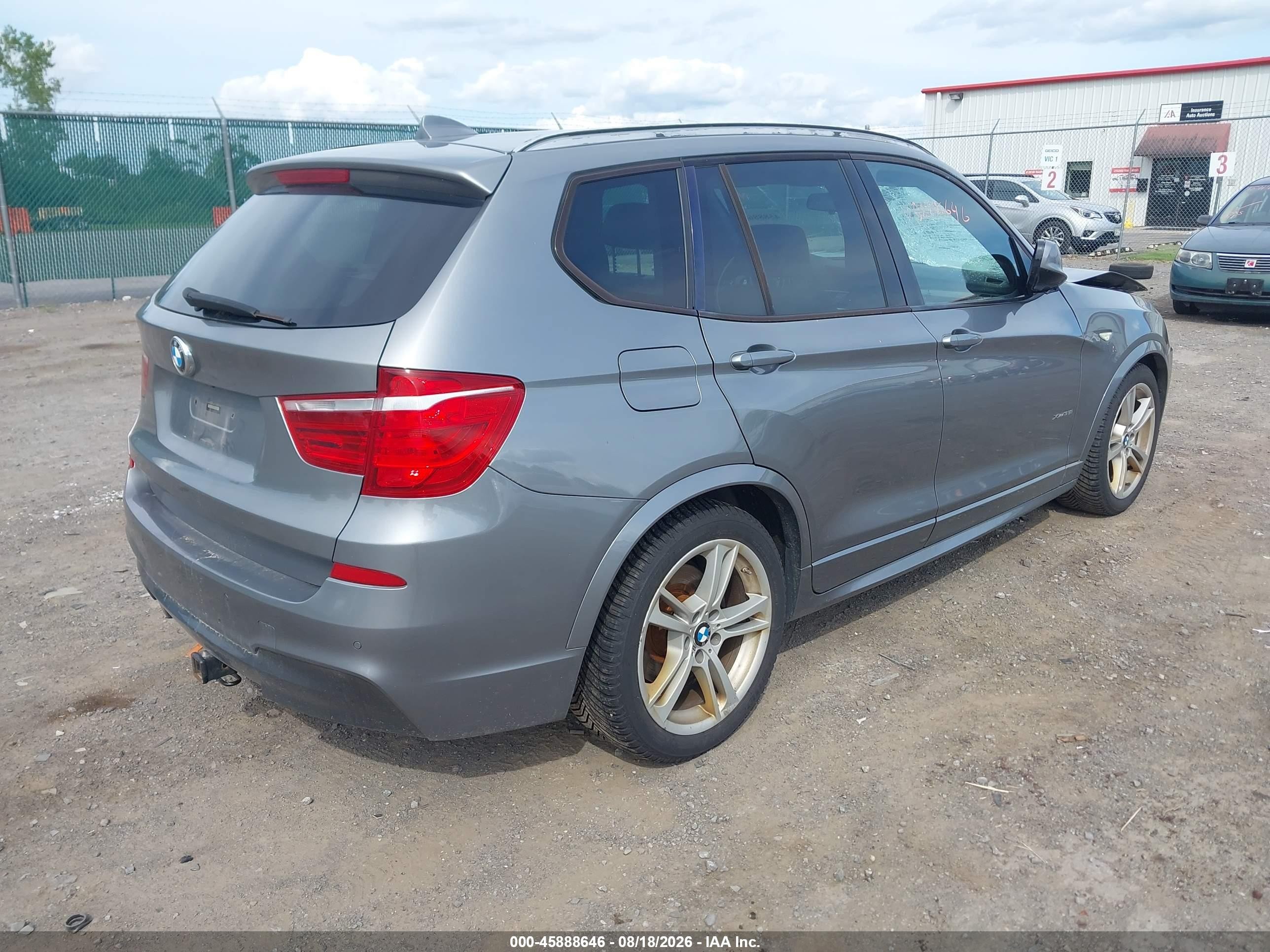 2014 Bmw X3 Xdrive35i Gray vin: 5UXWX7C57E0E80522