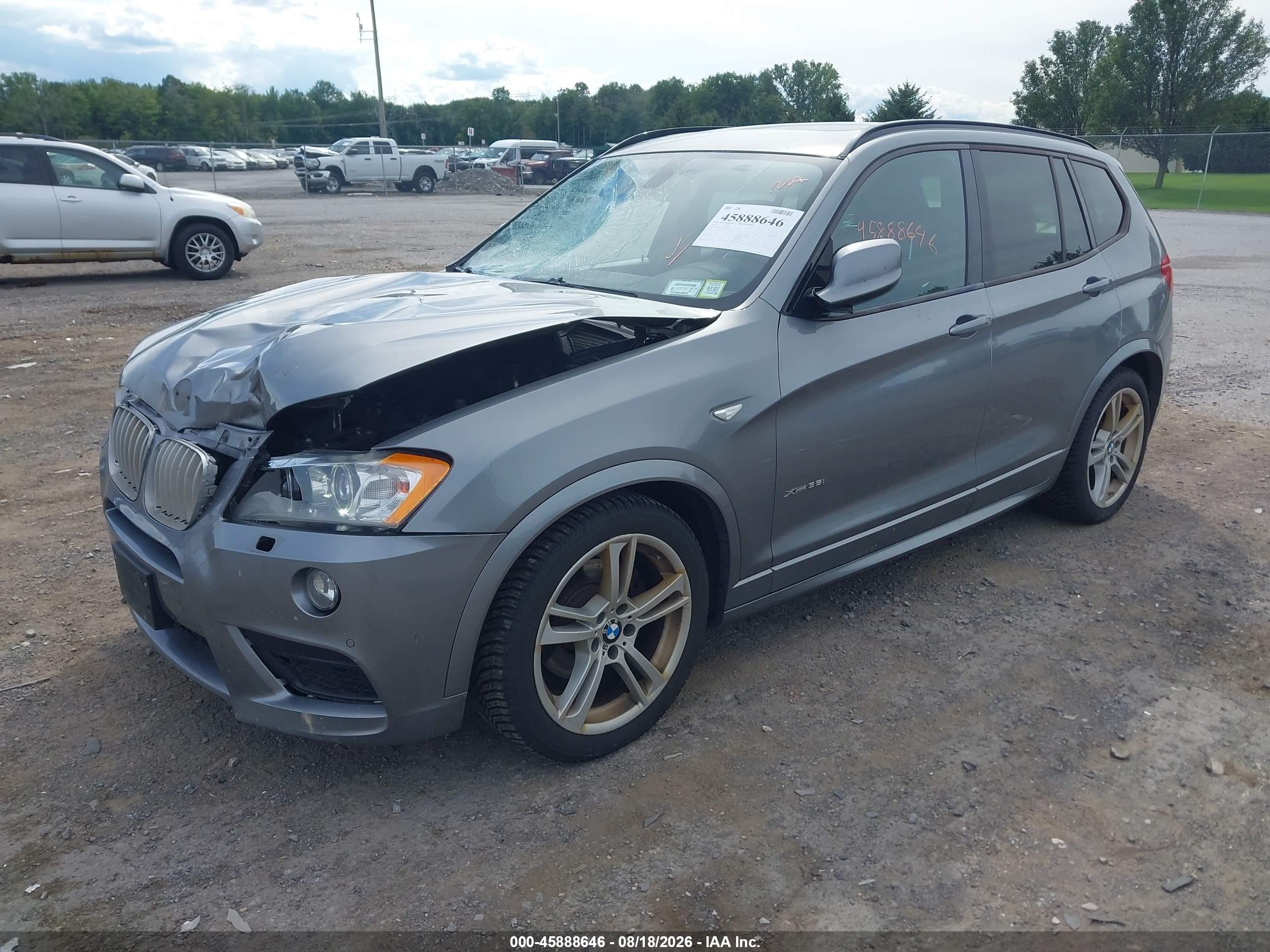 2014 Bmw X3 Xdrive35i Gray vin: 5UXWX7C57E0E80522