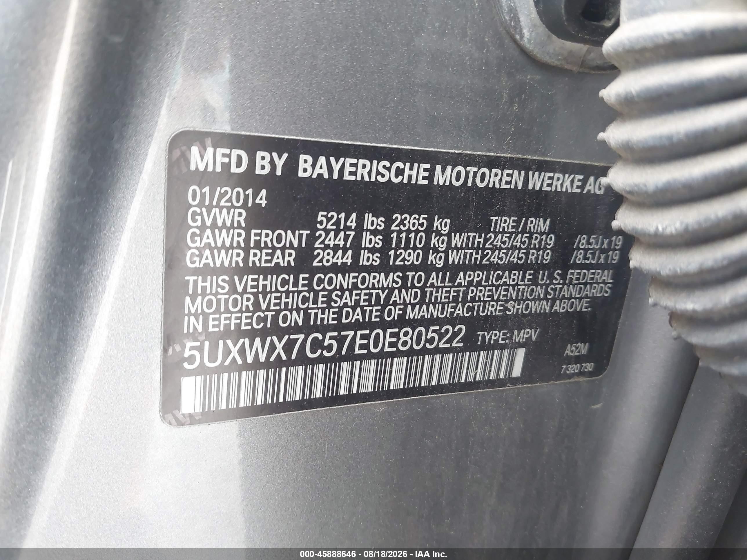 2014 Bmw X3 Xdrive35i Gray vin: 5UXWX7C57E0E80522