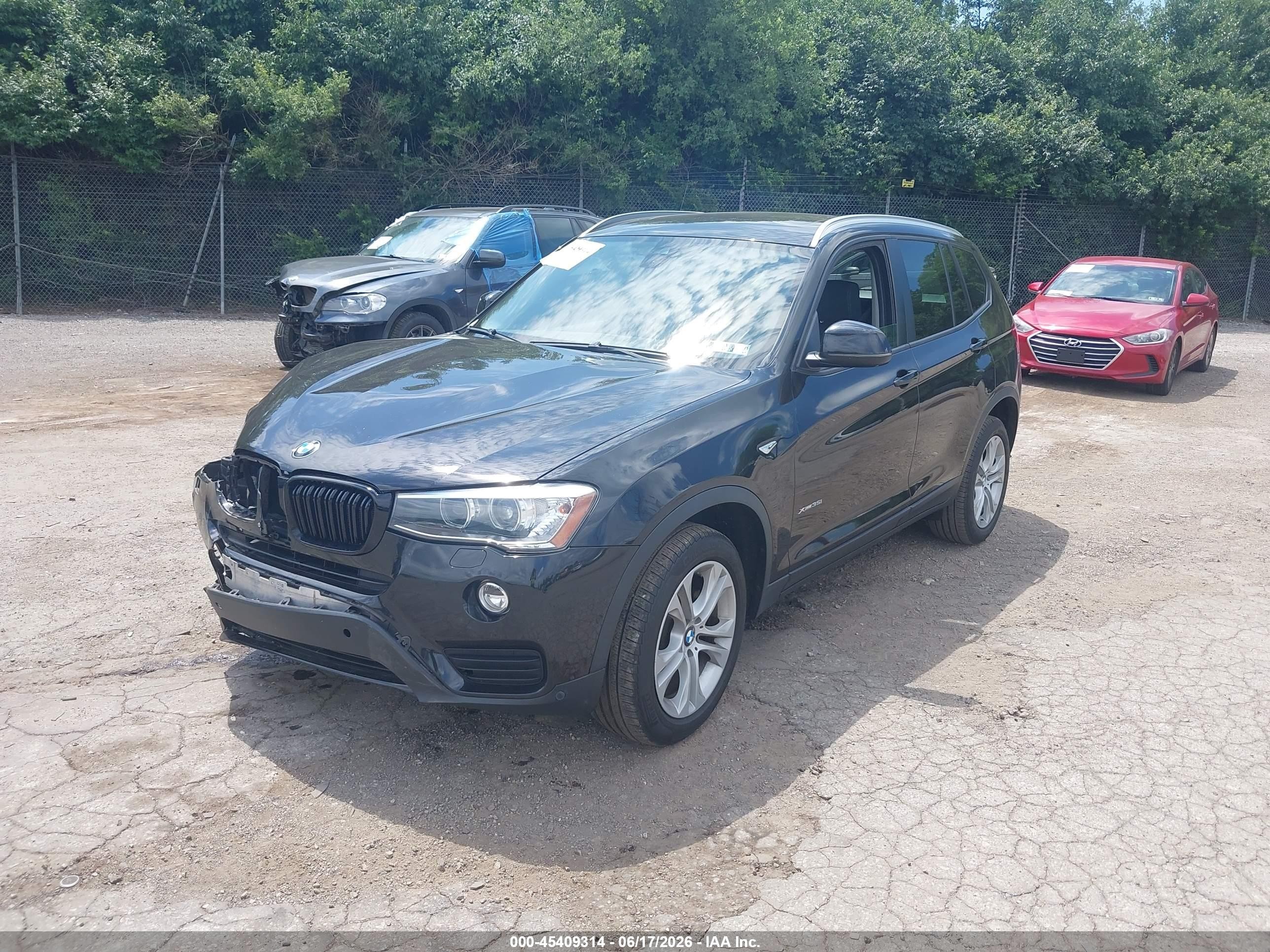 2015 Bmw X3 Xdrive35i Black vin: 5UXWX7C57F0K35587