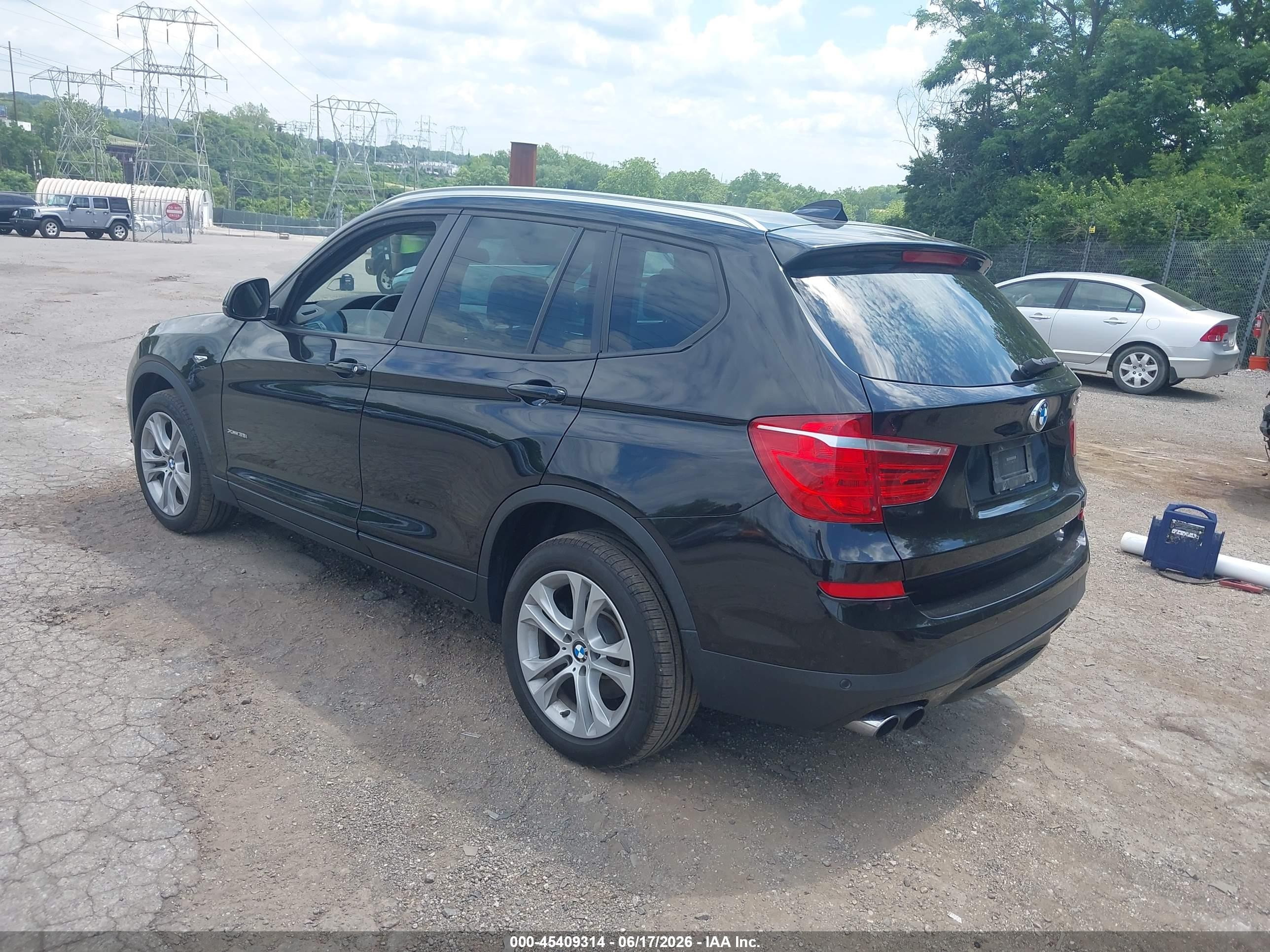 2015 Bmw X3 Xdrive35i Black vin: 5UXWX7C57F0K35587