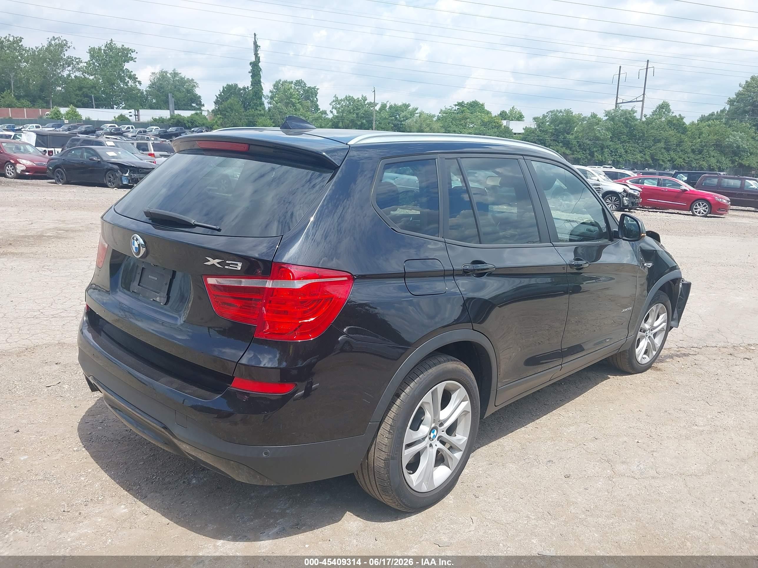 2015 Bmw X3 Xdrive35i Black vin: 5UXWX7C57F0K35587