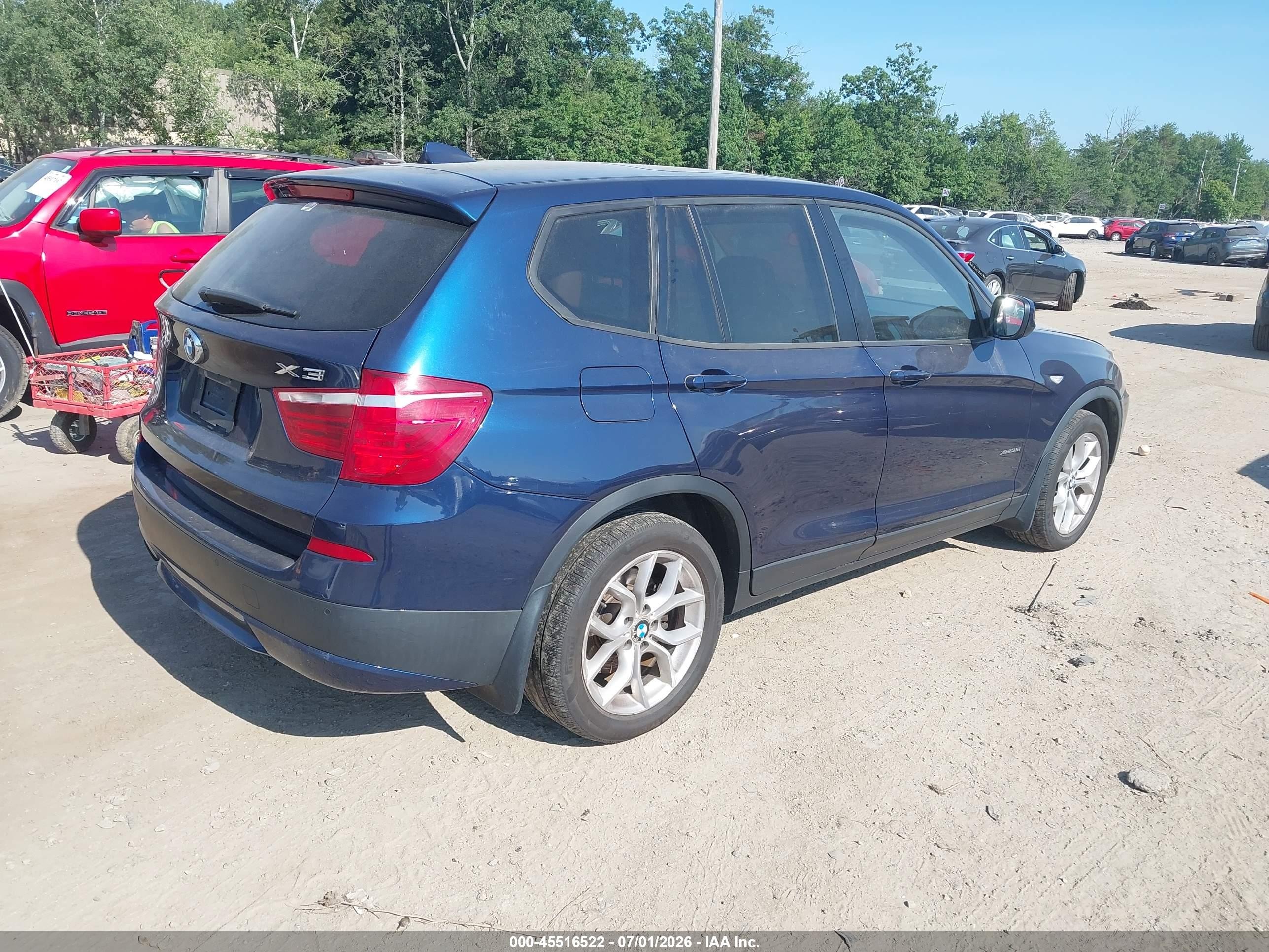 2011 Bmw X3 Xdrive35i Dark Blue vin: 5UXWX7C58BL731572