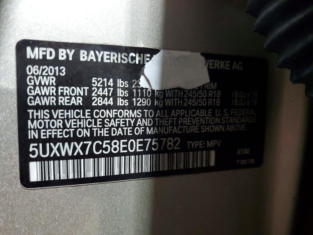 2014 Bmw X3 Xdrive35i Cream vin: 5UXWX7C58E0E75782