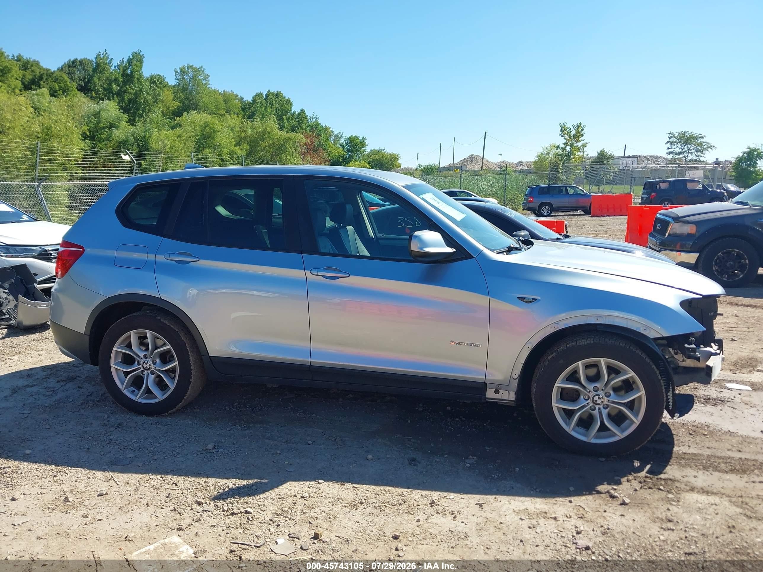 2014 Bmw X3 Xdrive35i Silver vin: 5UXWX7C58E0E80643