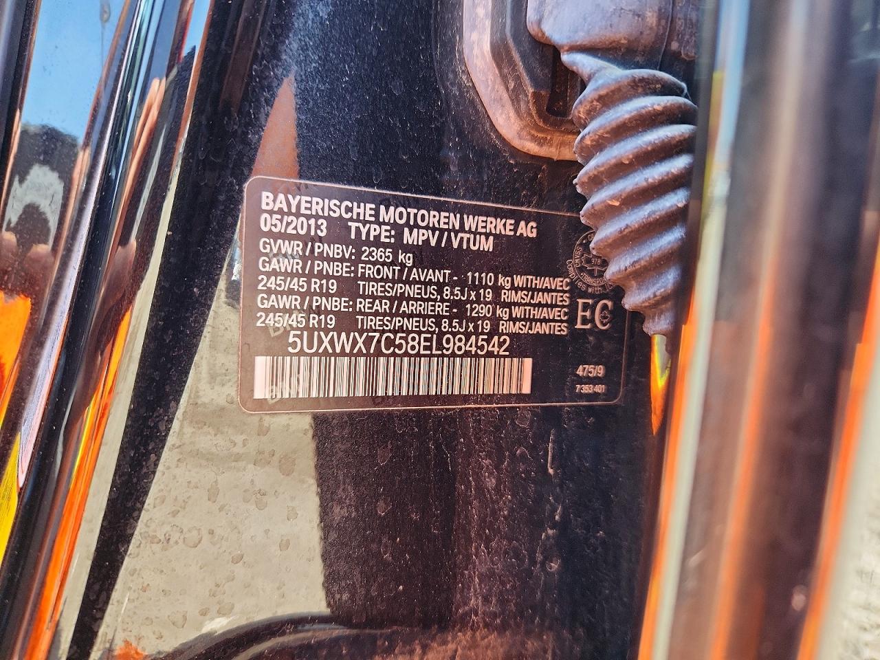 2014 Bmw X3 Xdrive35i Black vin: 5UXWX7C58EL984542