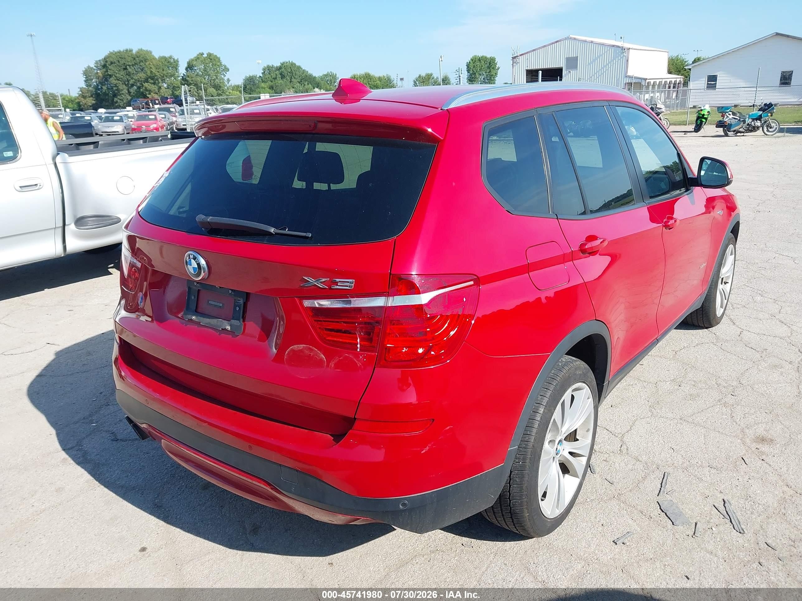 2015 Bmw X3 Xdrive35i Red vin: 5UXWX7C58F0K31435