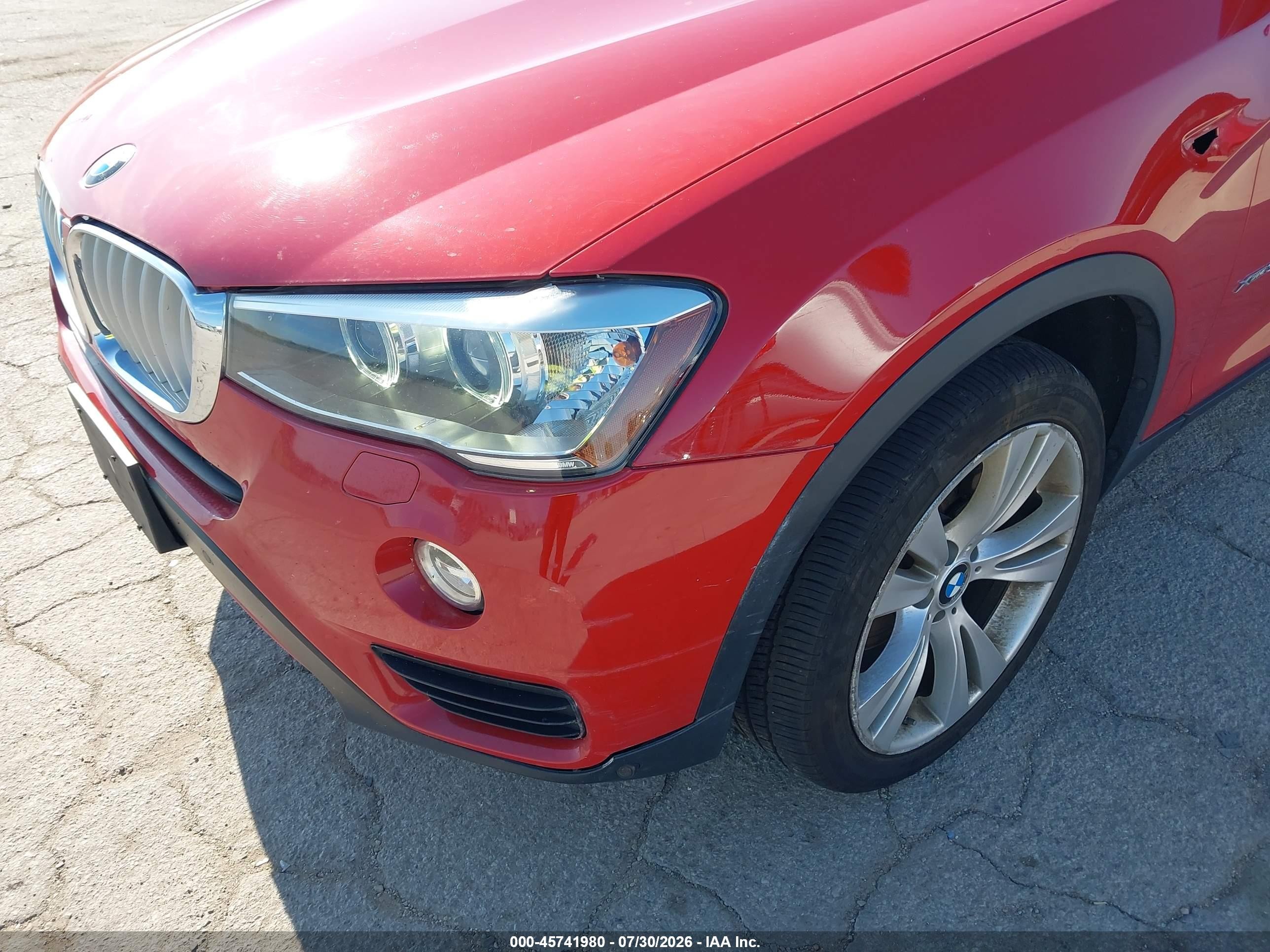 2015 Bmw X3 Xdrive35i Red vin: 5UXWX7C58F0K31435