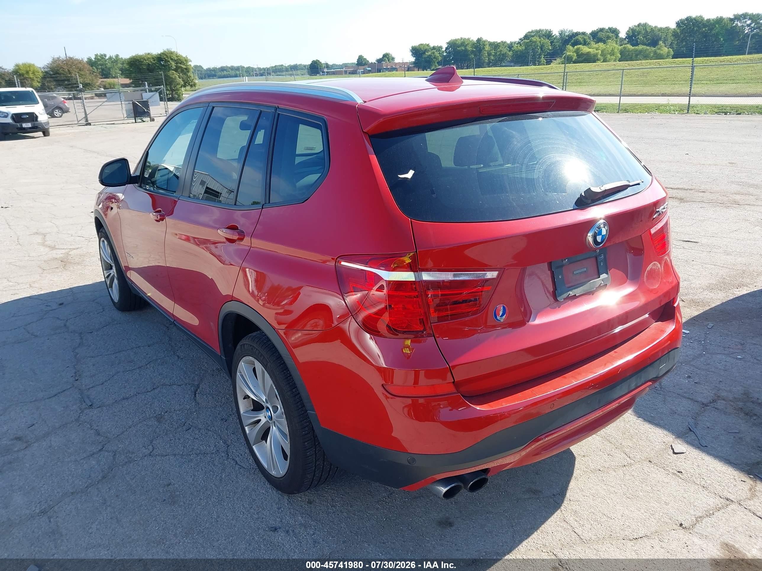 2015 Bmw X3 Xdrive35i Red vin: 5UXWX7C58F0K31435